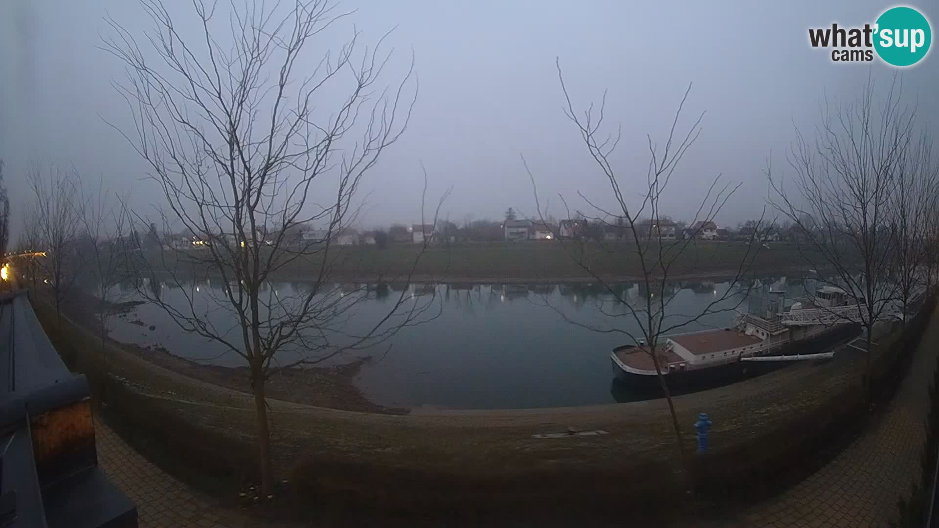 Sisak live webcam – vista sul fiume Kolpa – Croazia