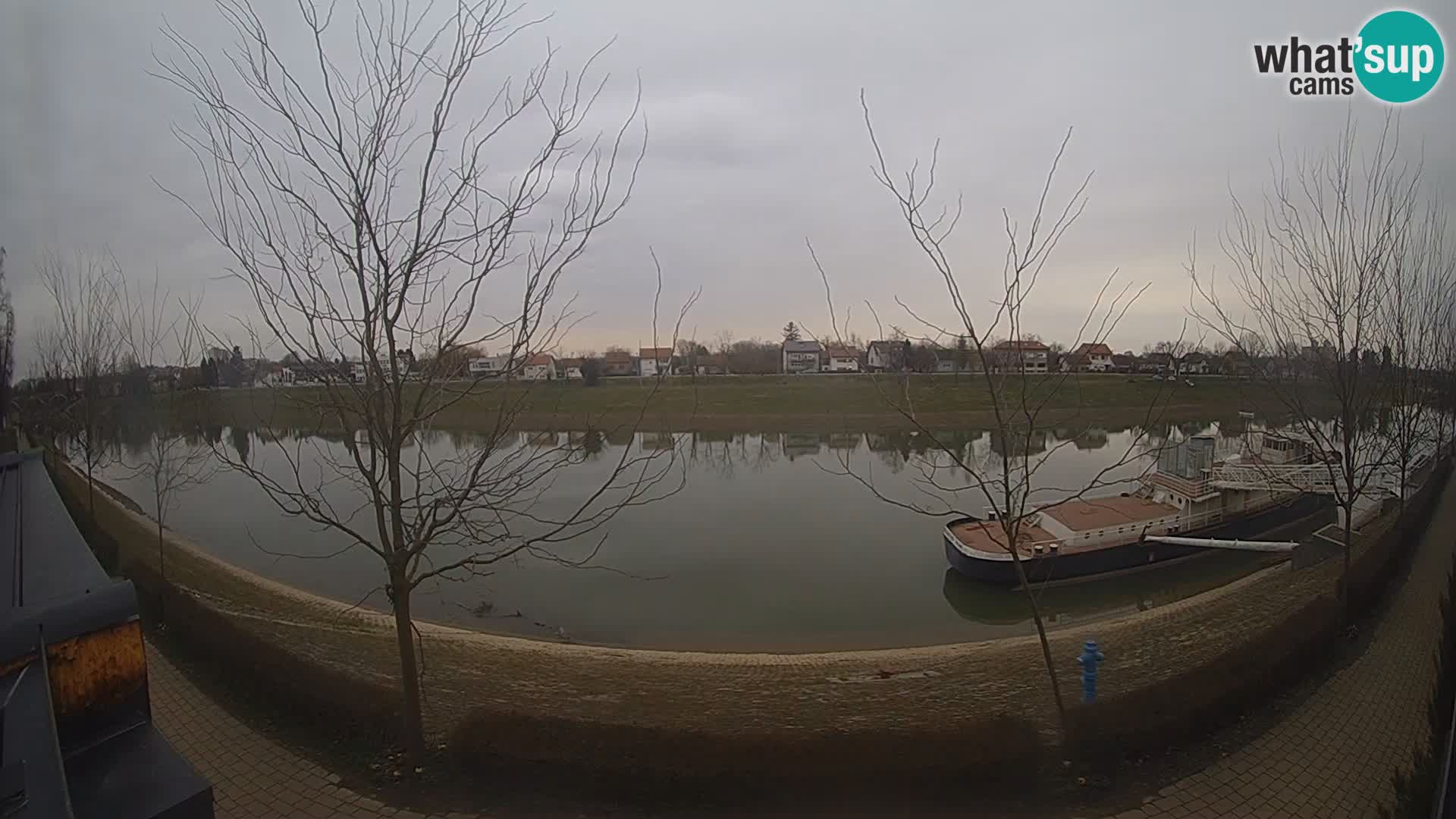 Sisak webcam en direct – vue sur la rivière Kolpa – Croatie