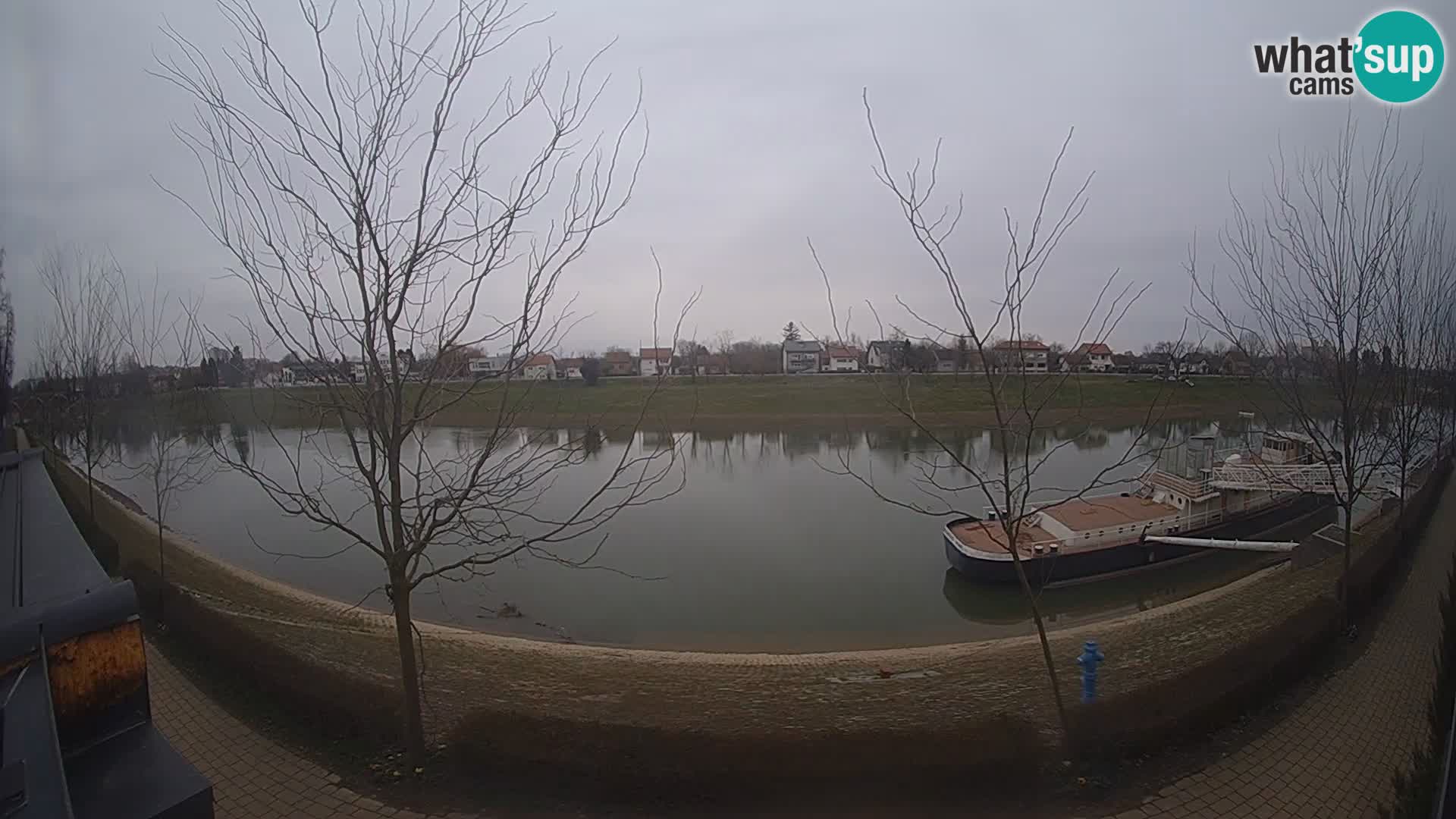 Sisak live webcam – vista sul fiume Kolpa – Croazia