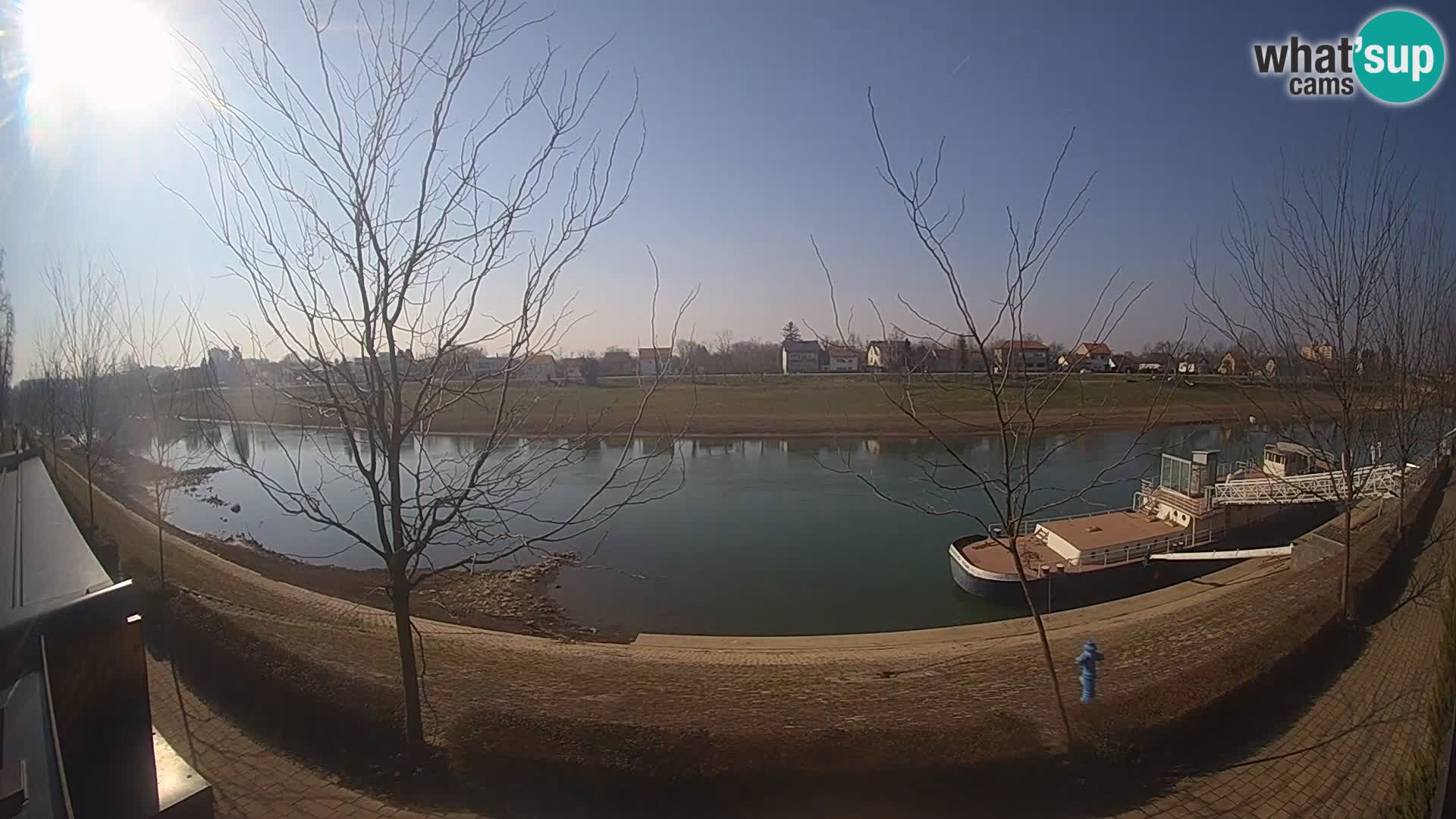 Sisak Live-Webcam Blick auf den Fluss Kolpa – Kroatien