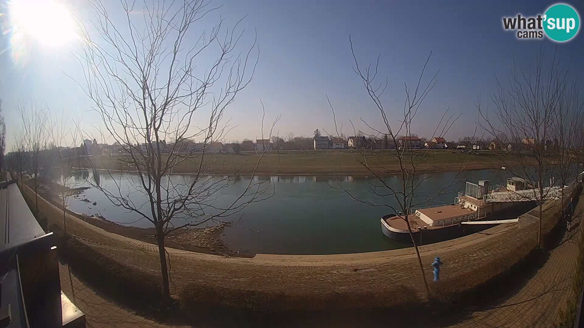 Sisak Live-Webcam Blick auf den Fluss Kolpa – Kroatien