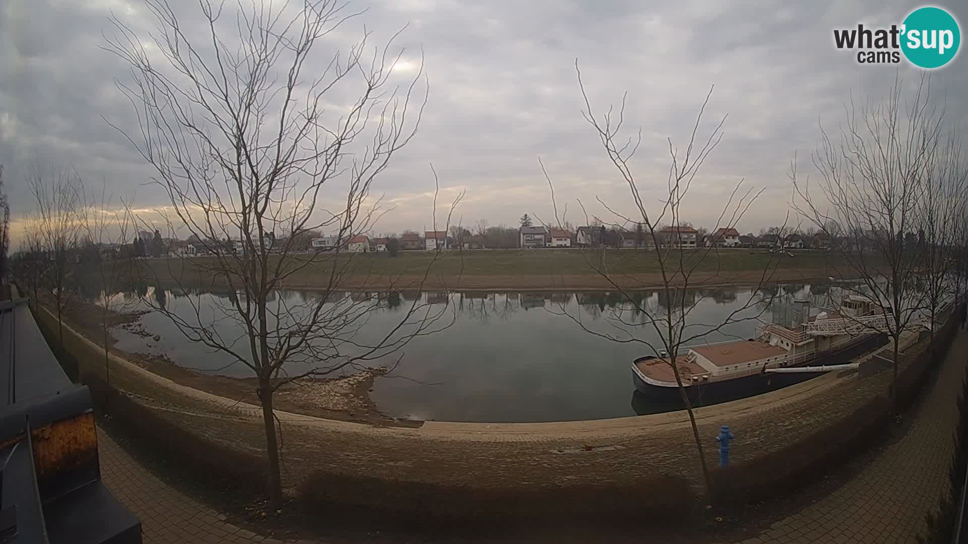 Sisak live webcam – vista sul fiume Kolpa – Croazia