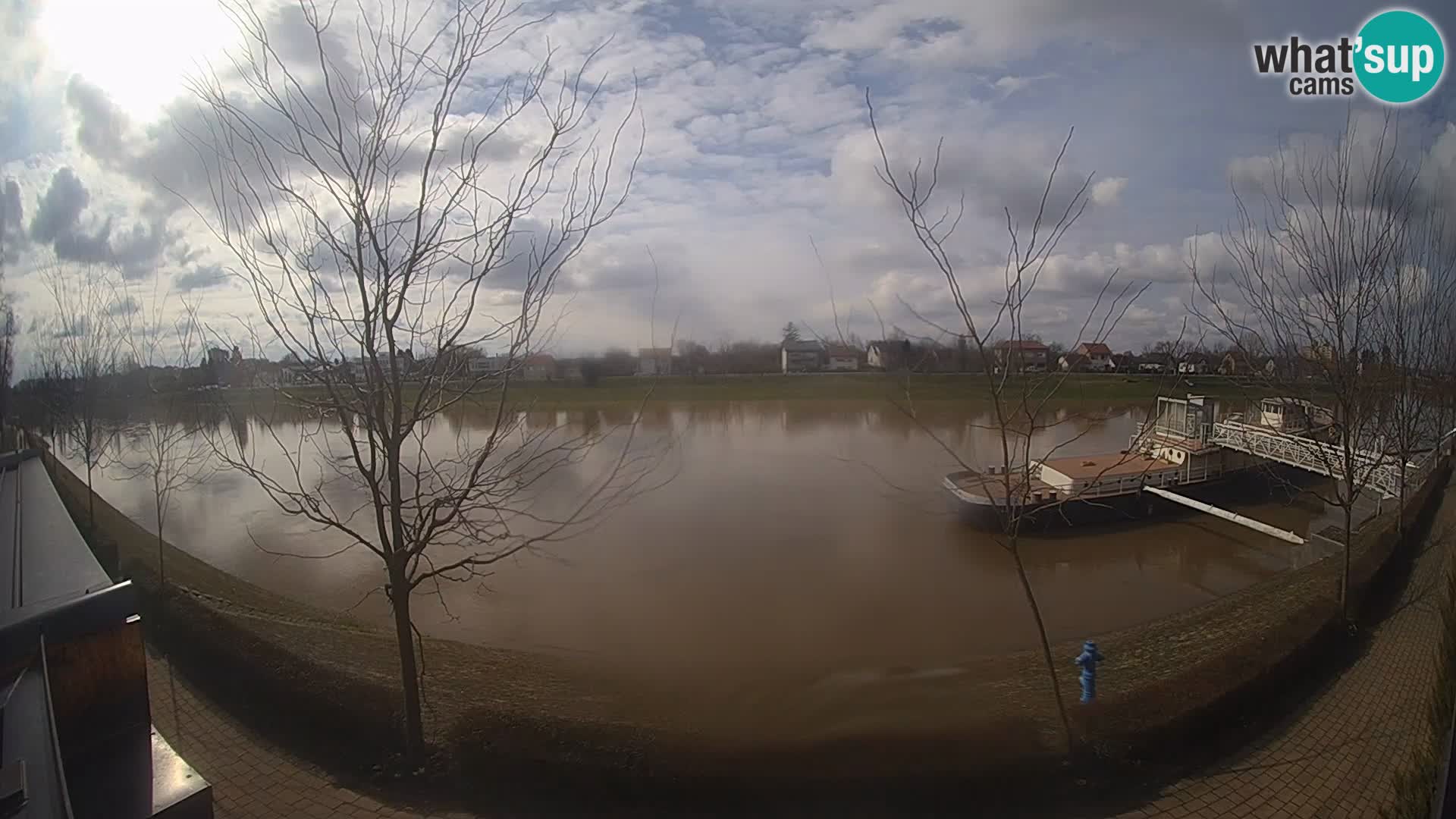 Sisak live webcam Kolpa river view – Croatia