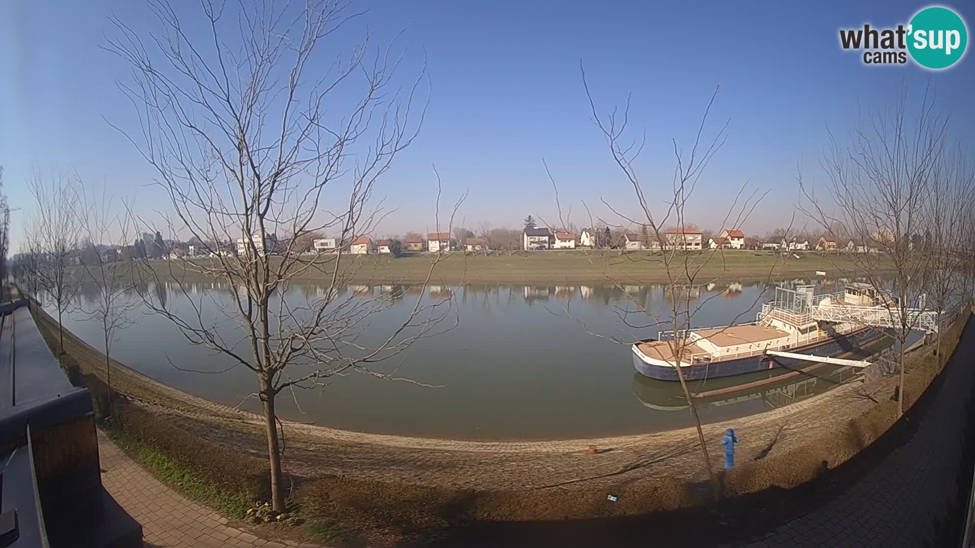 Sisak Live-Webcam Blick auf den Fluss Kolpa – Kroatien