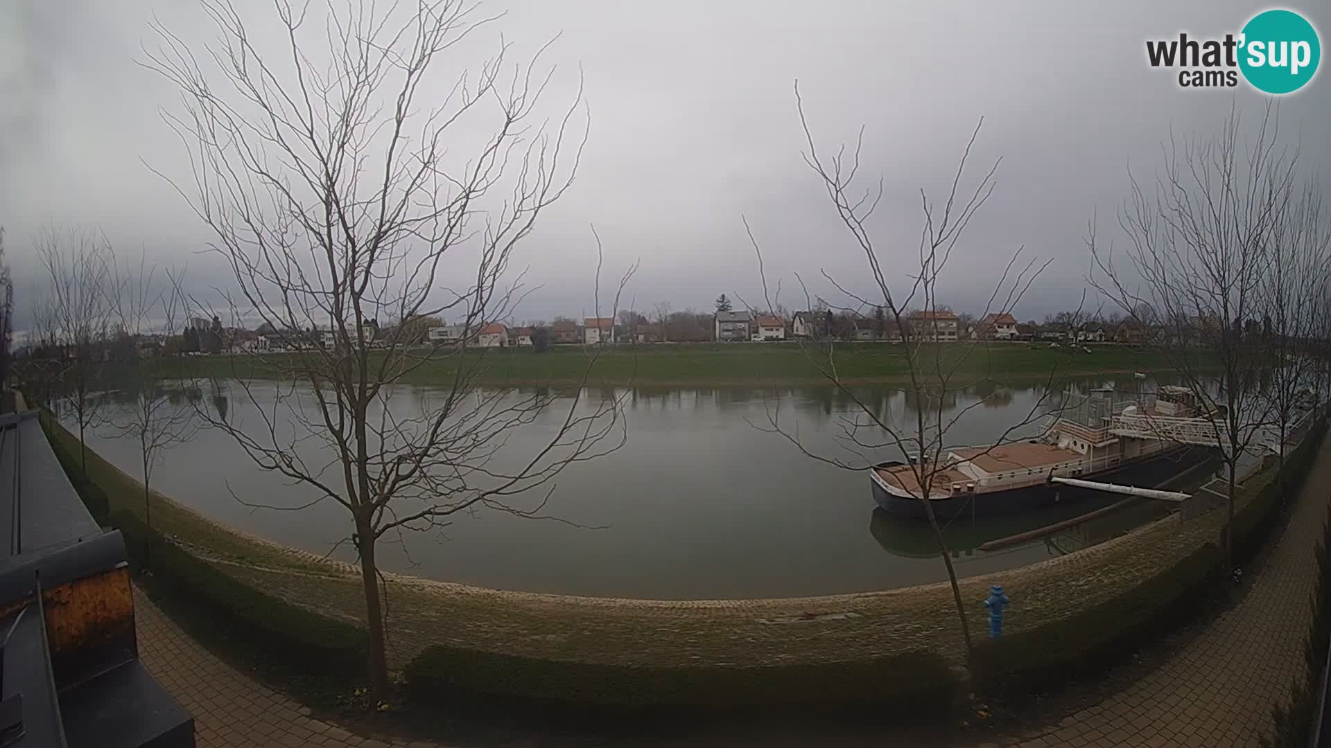 Sisak Live-Webcam Blick auf den Fluss Kolpa – Kroatien