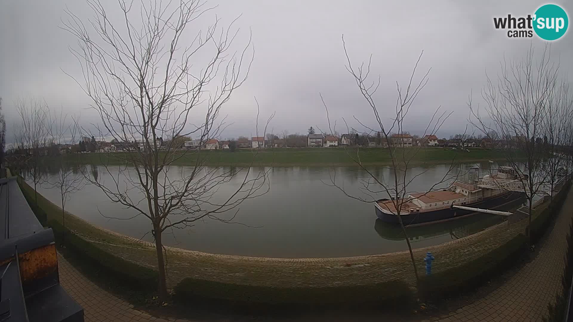 Sisak Live-Webcam Blick auf den Fluss Kolpa – Kroatien