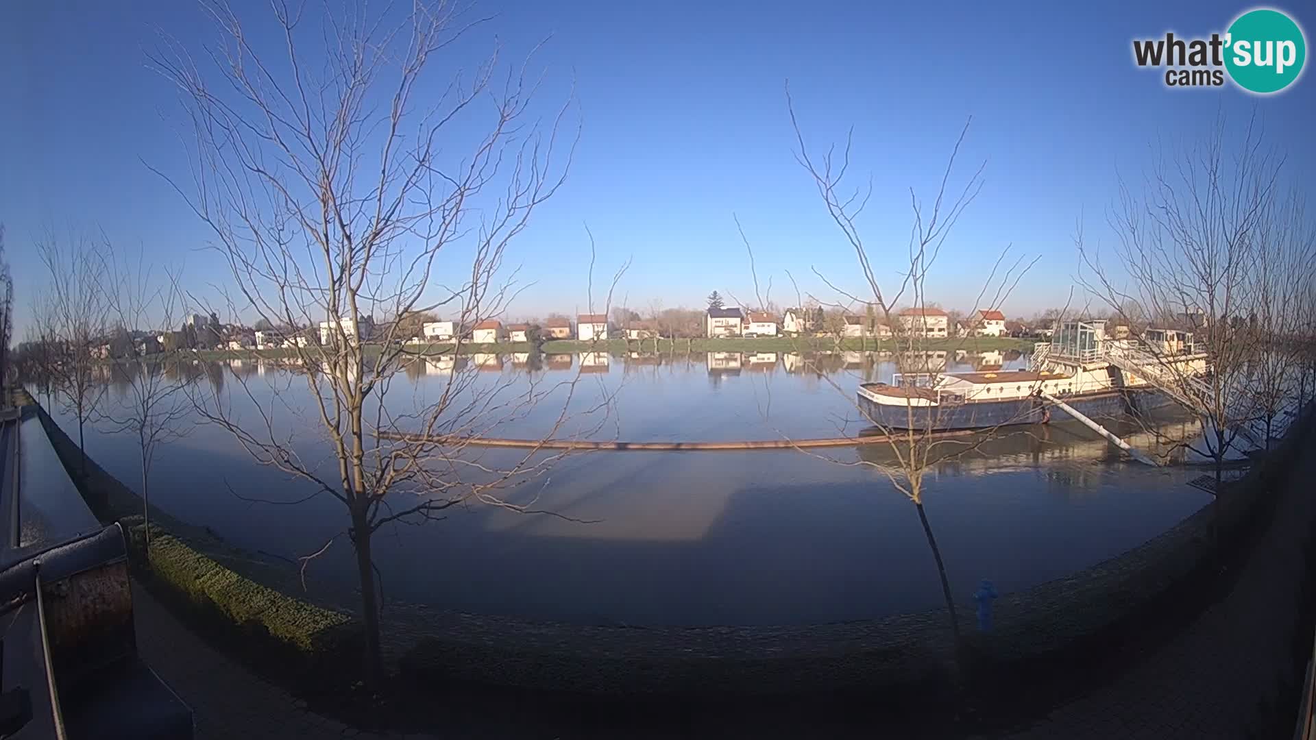 Sisak Live-Webcam Blick auf den Fluss Kolpa – Kroatien