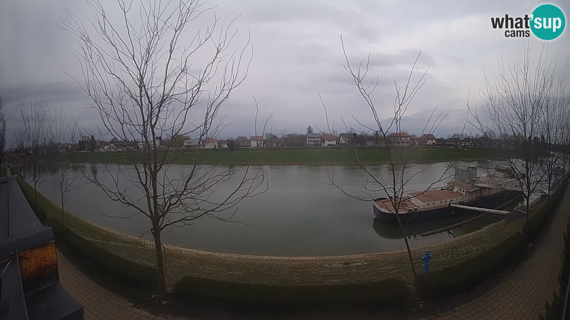 Sisak Live-Webcam Blick auf den Fluss Kolpa – Kroatien