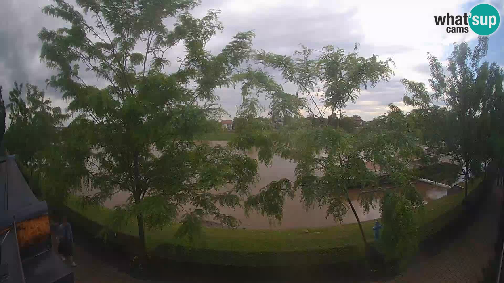 Sisak webcam en direct – vue sur la rivière Kolpa – Croatie