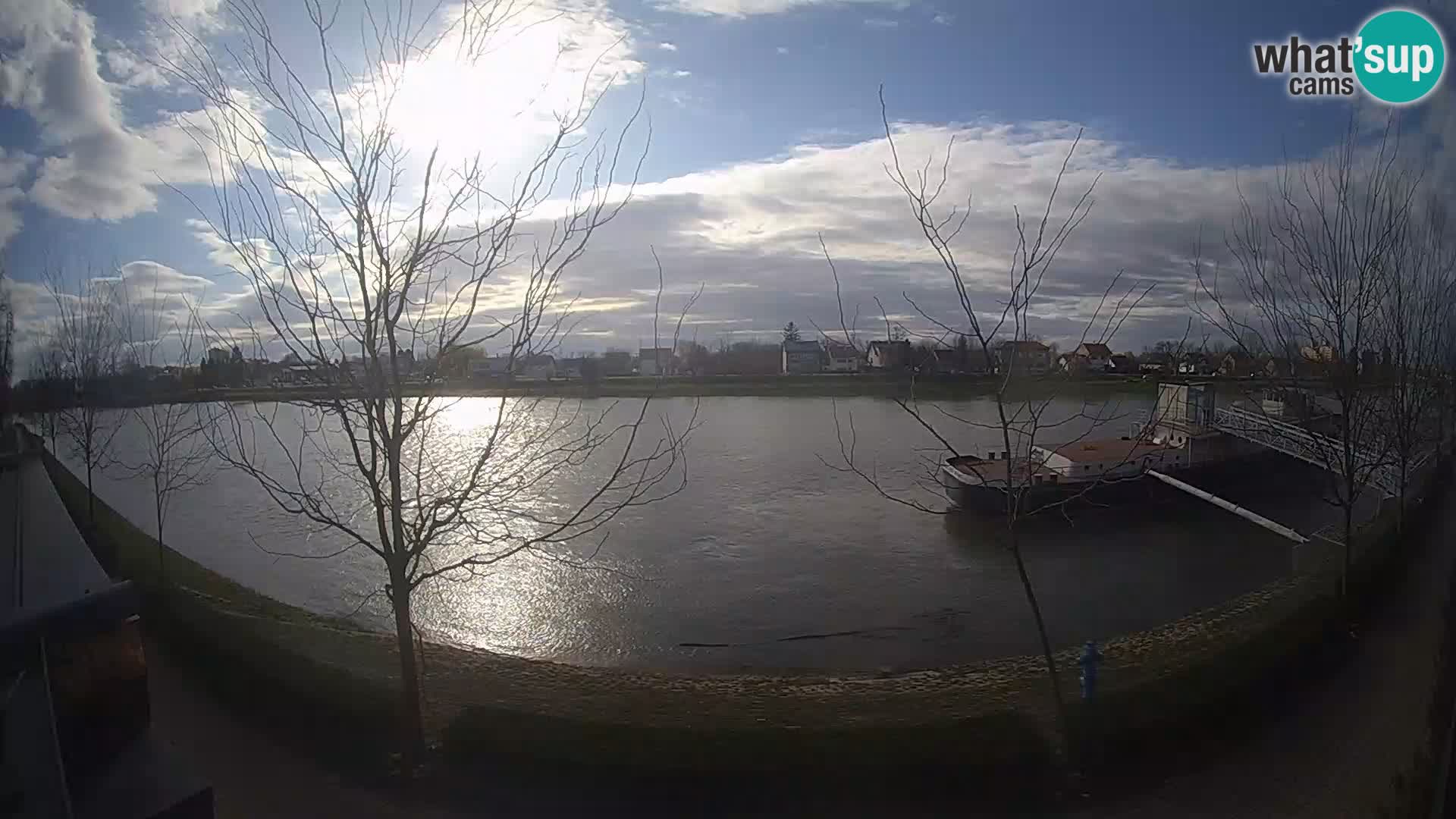 Sisak webcam en direct – vue sur la rivière Kolpa – Croatie