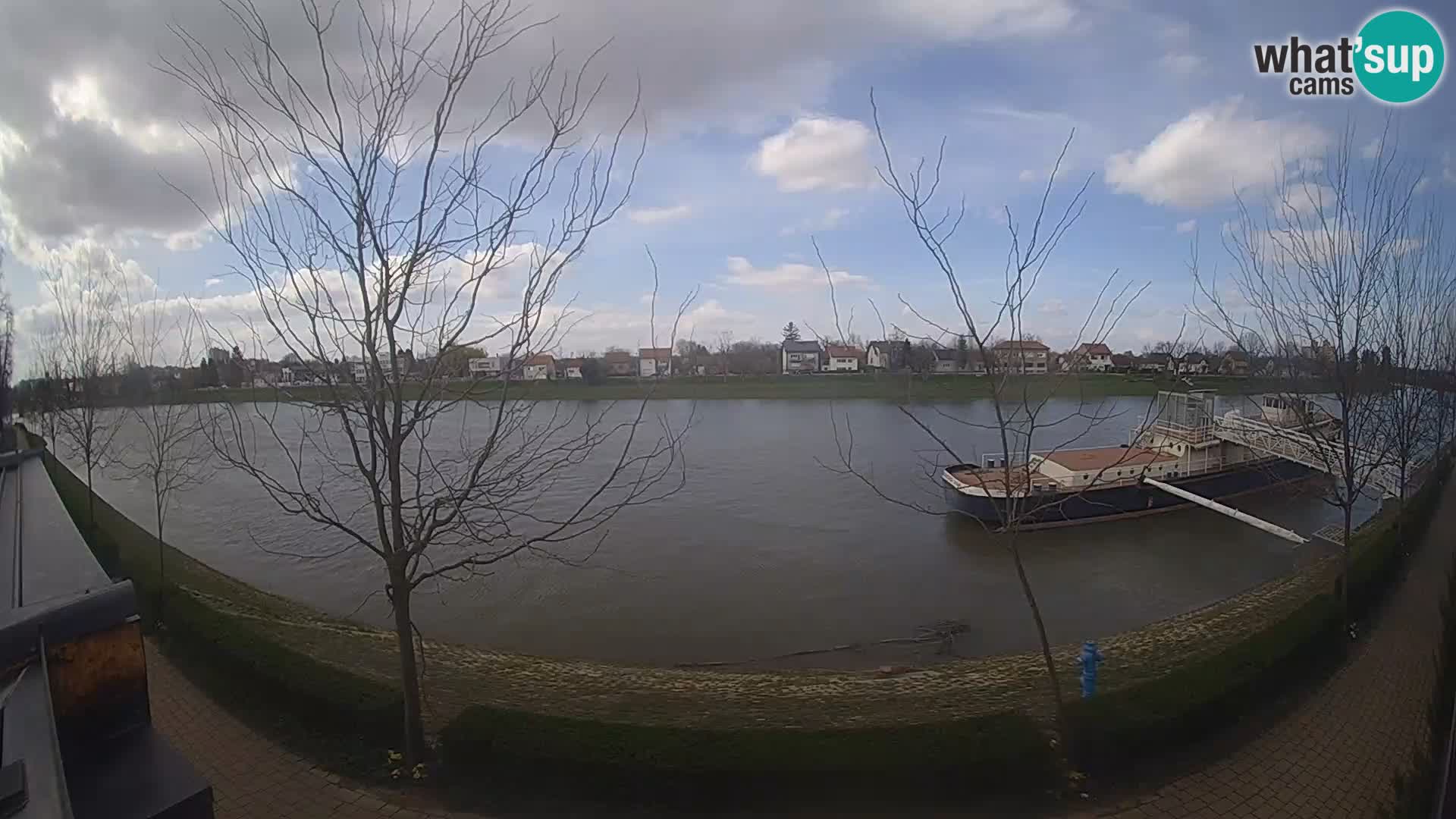 Sisak webcam en direct – vue sur la rivière Kolpa – Croatie