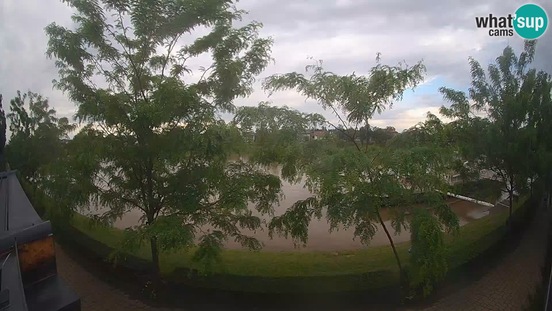 Sisak live webcam – vista sul fiume Kolpa – Croazia