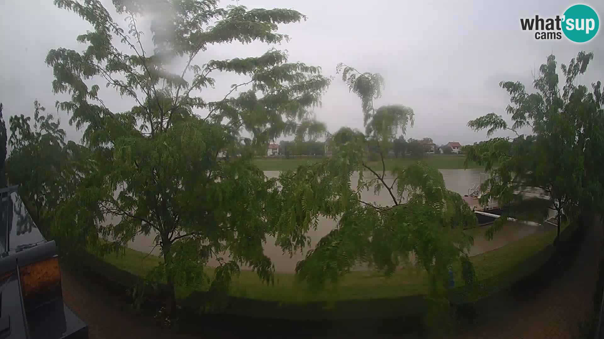 Sisak Live-Webcam Blick auf den Fluss Kolpa – Kroatien