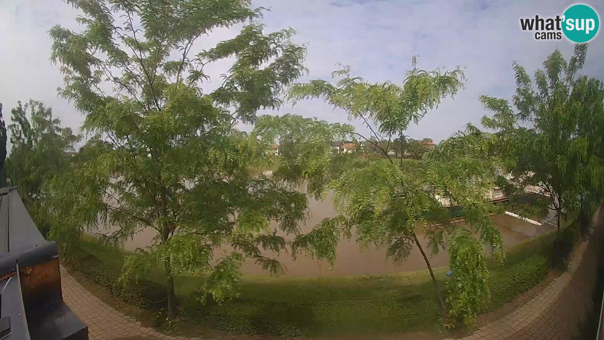 Sisak Live-Webcam Blick auf den Fluss Kolpa – Kroatien