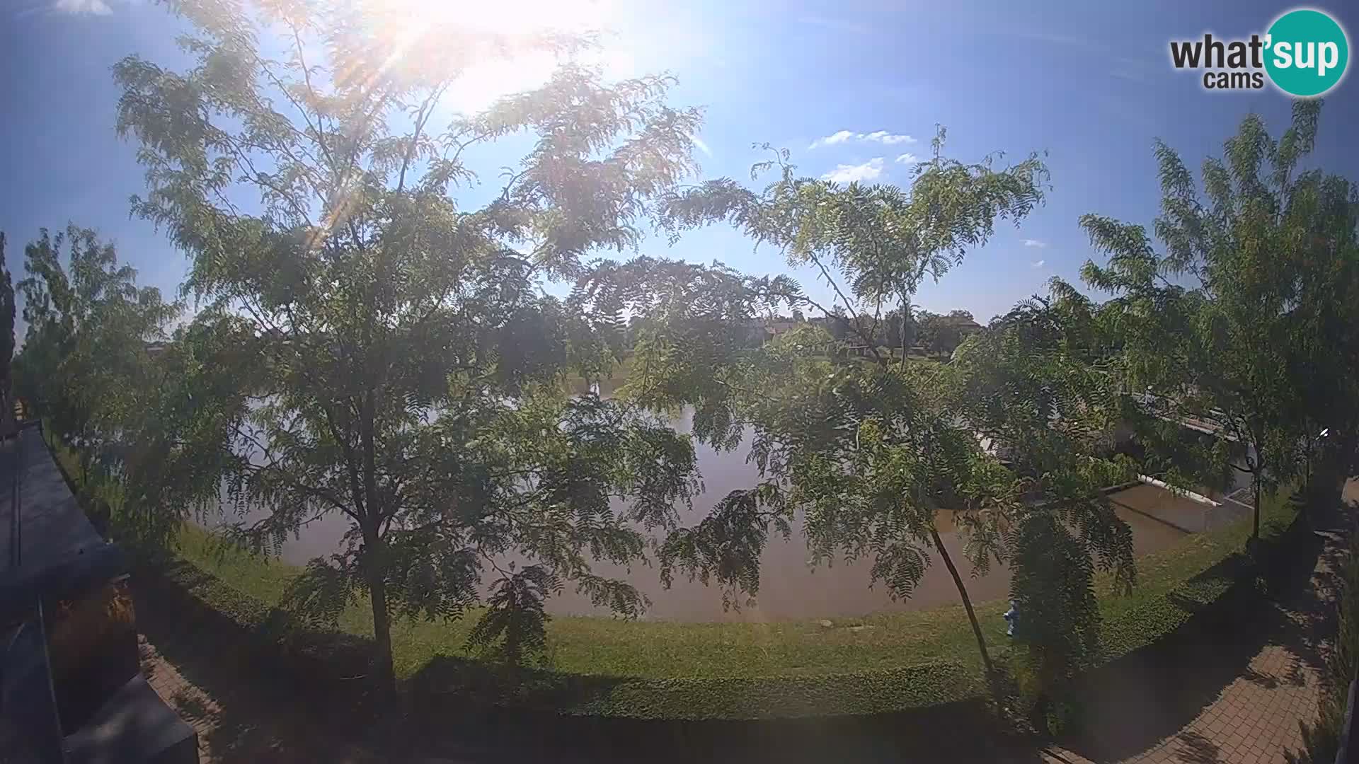 Sisak Live-Webcam Blick auf den Fluss Kolpa – Kroatien