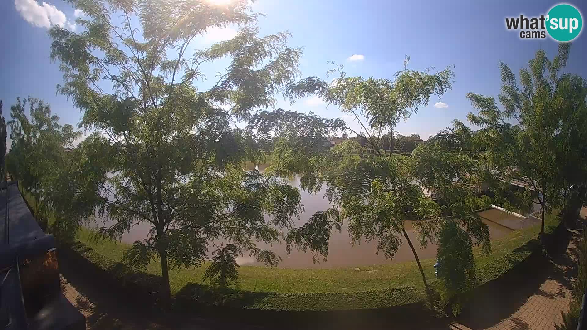 Sisak live webcam – vista sul fiume Kolpa – Croazia