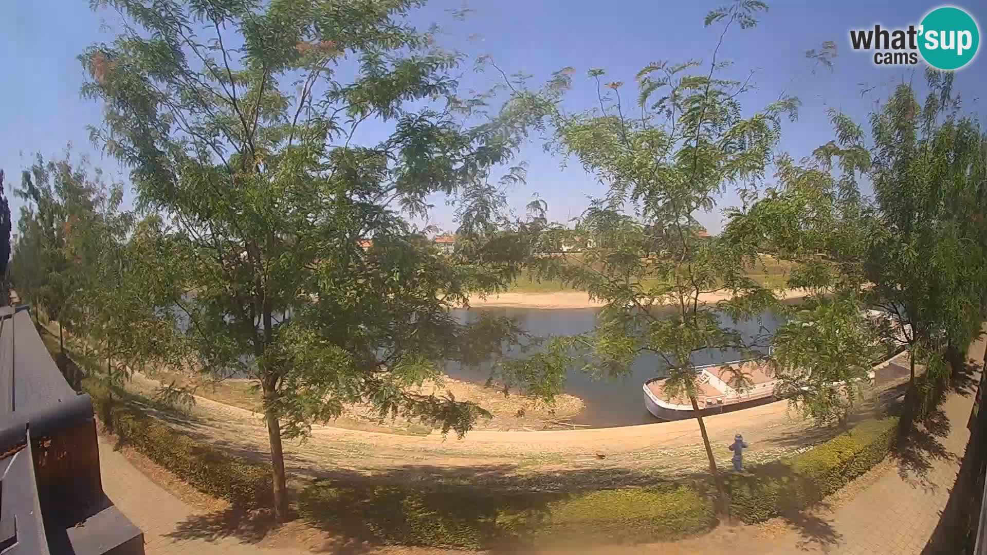 Sisak live webcam pogled na reku Kolpu