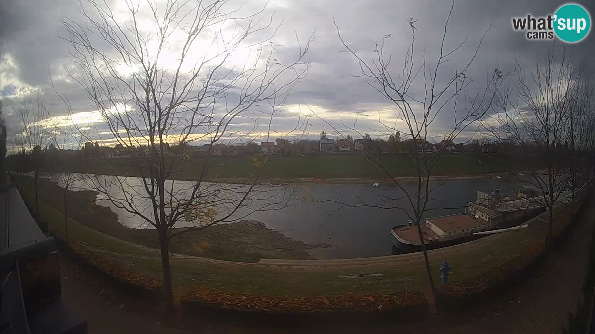 Sisak webcam en direct – vue sur la rivière Kolpa – Croatie