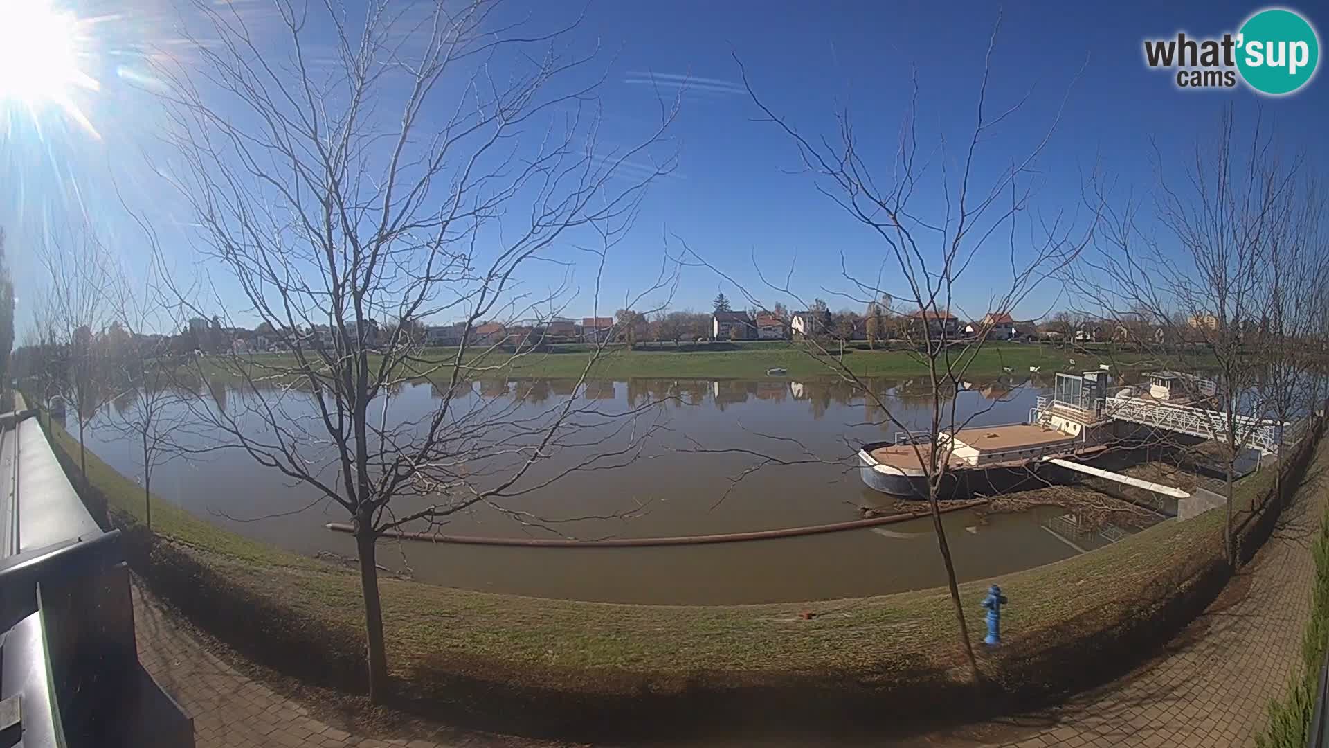 Sisak live webcam pogled na reku Kolpu