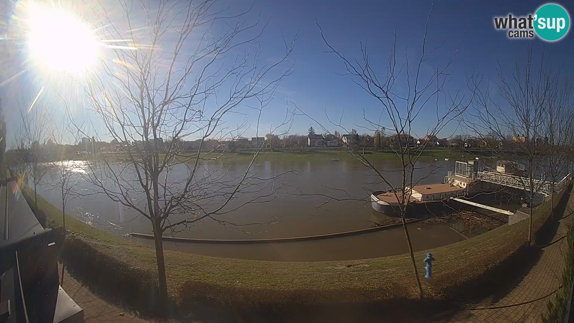 Sisak live webcam Kolpa river view – Croatia