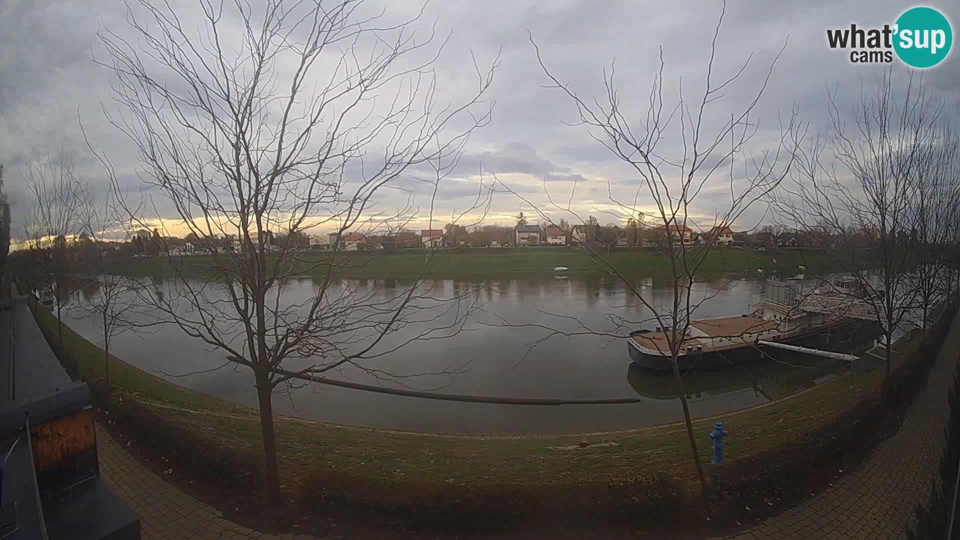 Sisak webcam en direct – vue sur la rivière Kolpa – Croatie