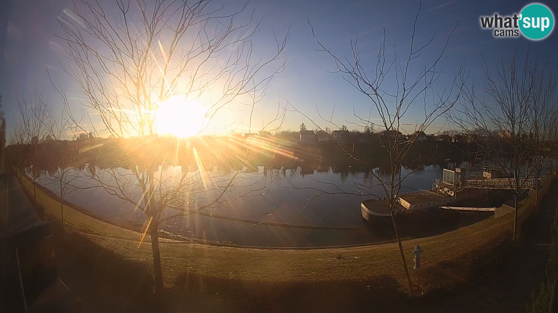 Sisak live webcam Kolpa river view – Croatia