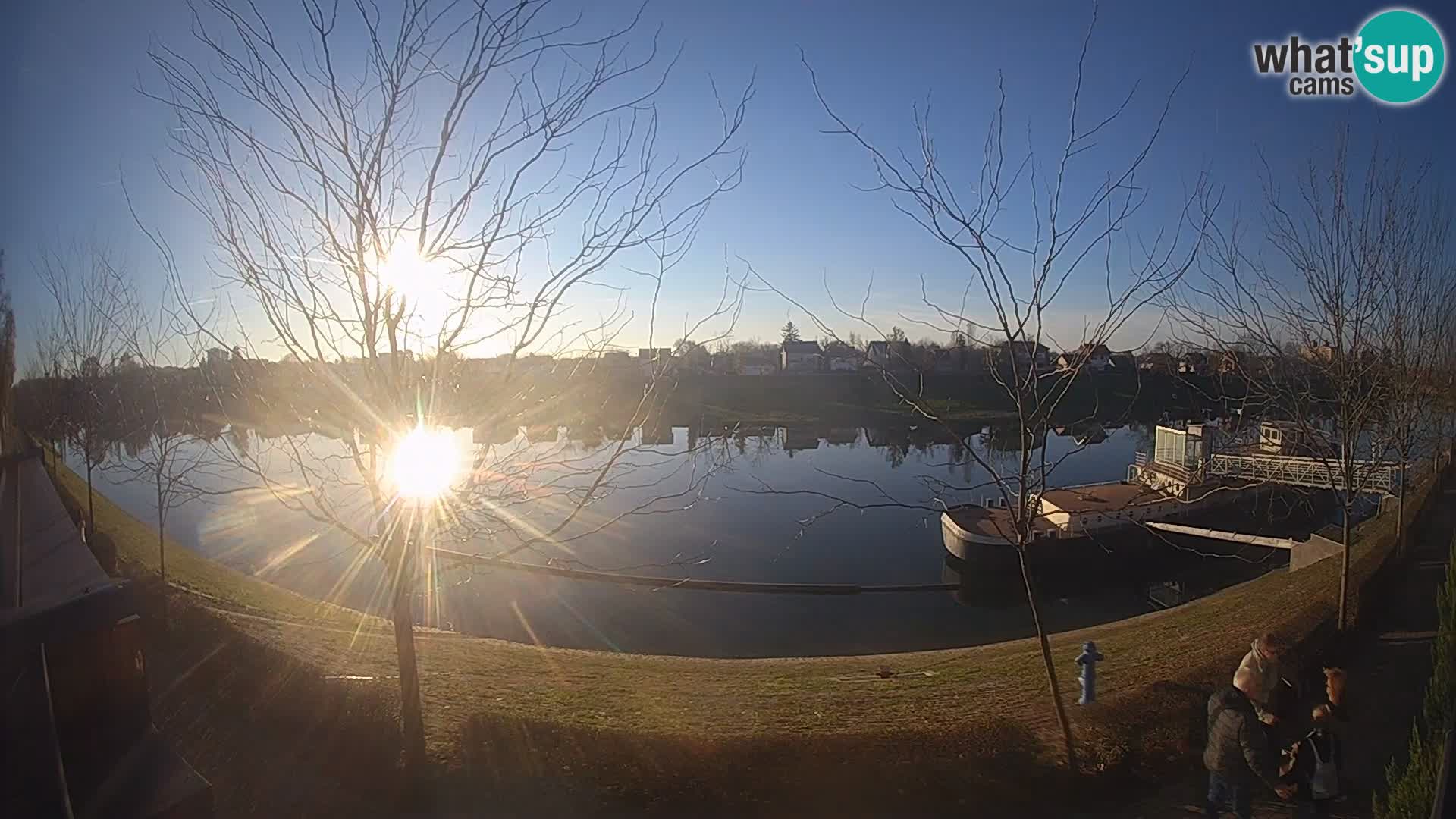 Sisak live webcam – vista sul fiume Kolpa – Croazia