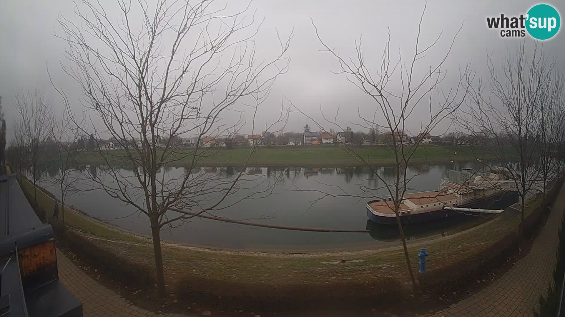 Sisak live webcam – vista sul fiume Kolpa – Croazia
