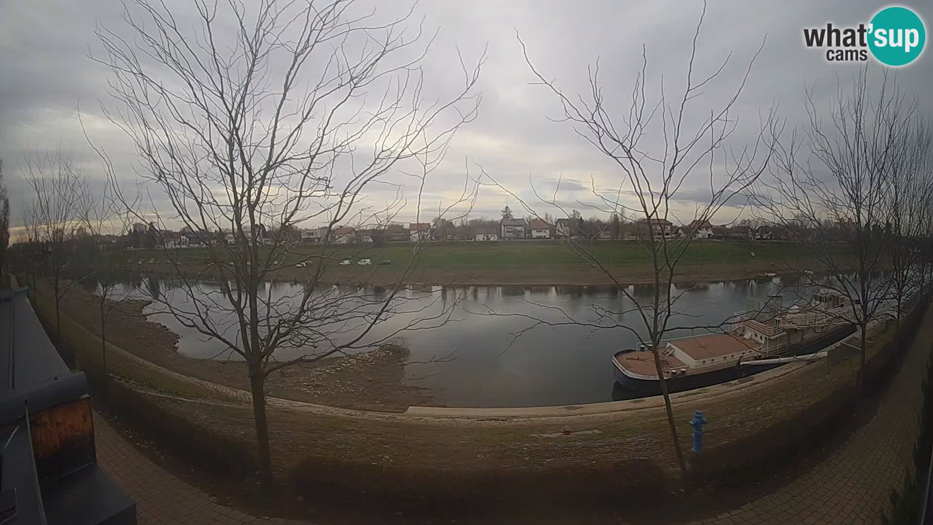 Sisak webcam en direct – vue sur la rivière Kolpa – Croatie