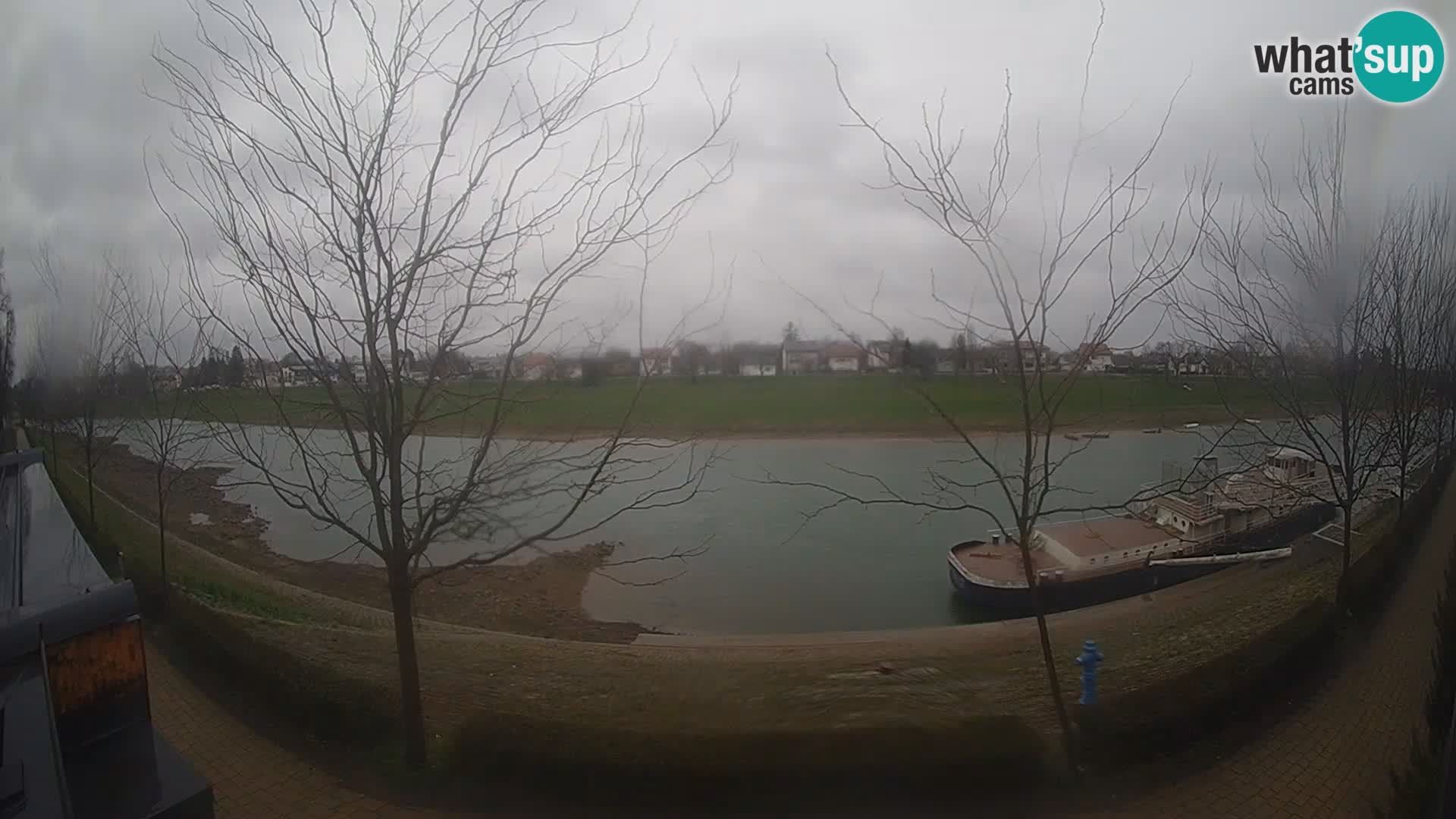 Sisak live webcam – vista sul fiume Kolpa – Croazia