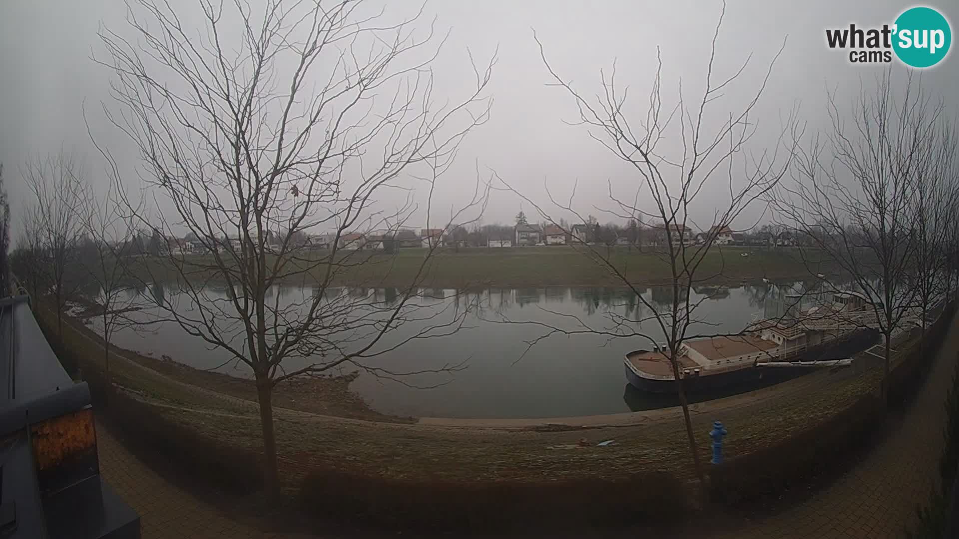 Sisak webcam en direct – vue sur la rivière Kolpa – Croatie