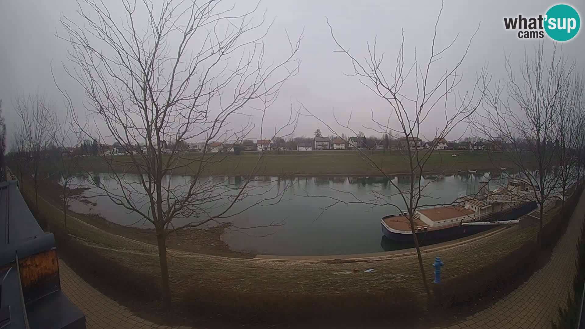 Sisak webcam en direct – vue sur la rivière Kolpa – Croatie