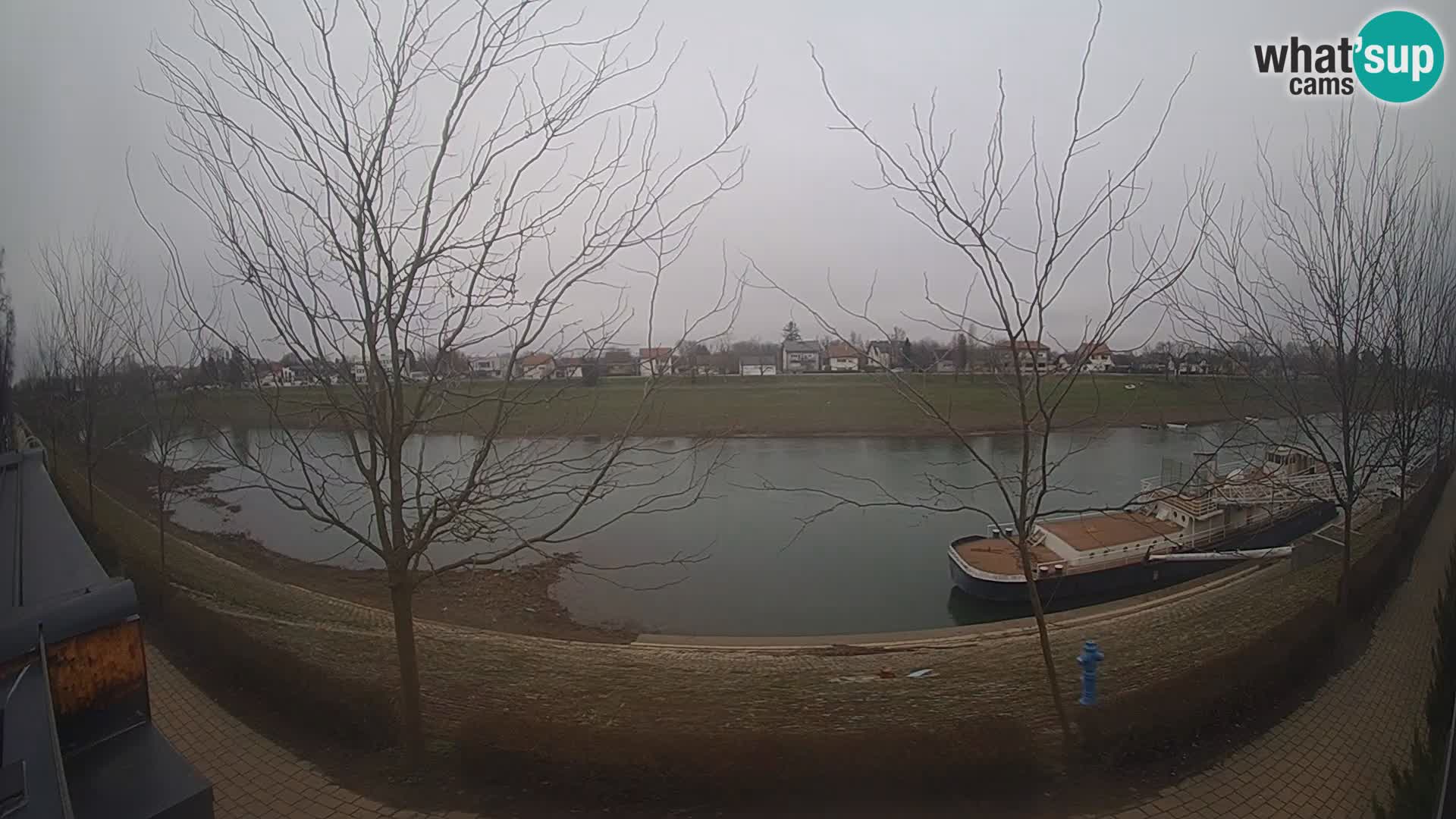 Sisak webcam en direct – vue sur la rivière Kolpa – Croatie