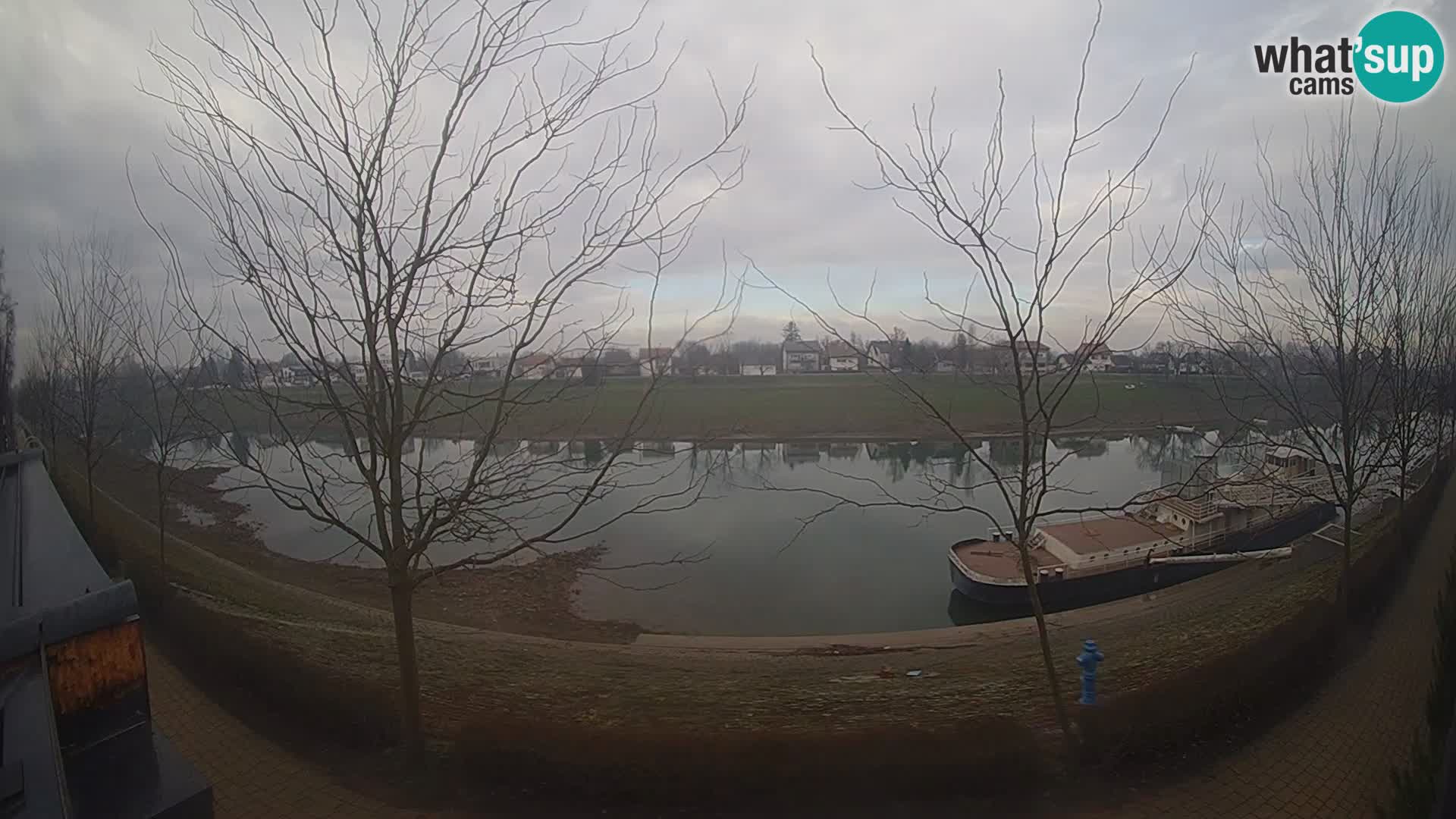 Sisak webcam en direct – vue sur la rivière Kolpa – Croatie