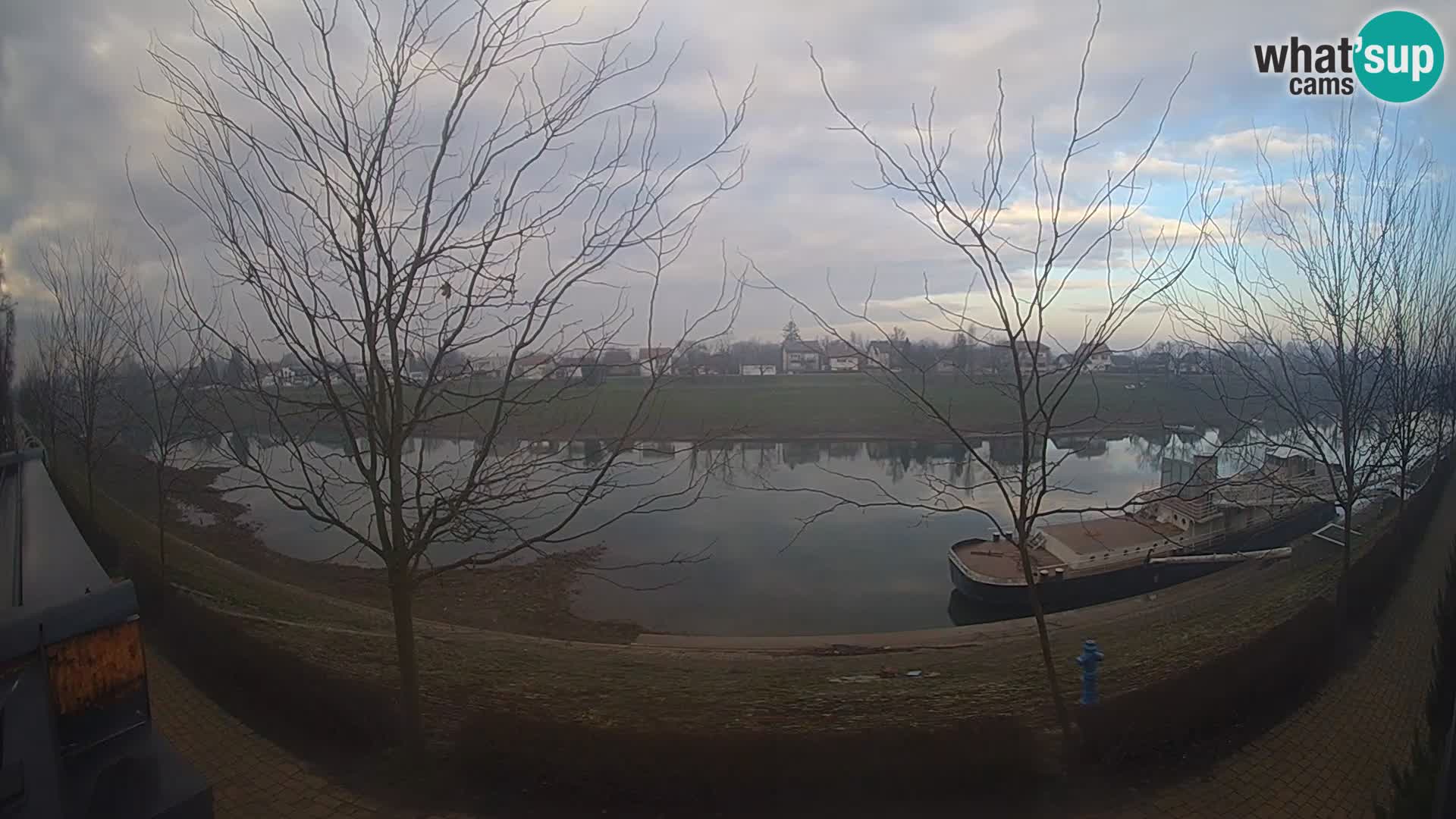 Sisak Live-Webcam Blick auf den Fluss Kolpa – Kroatien