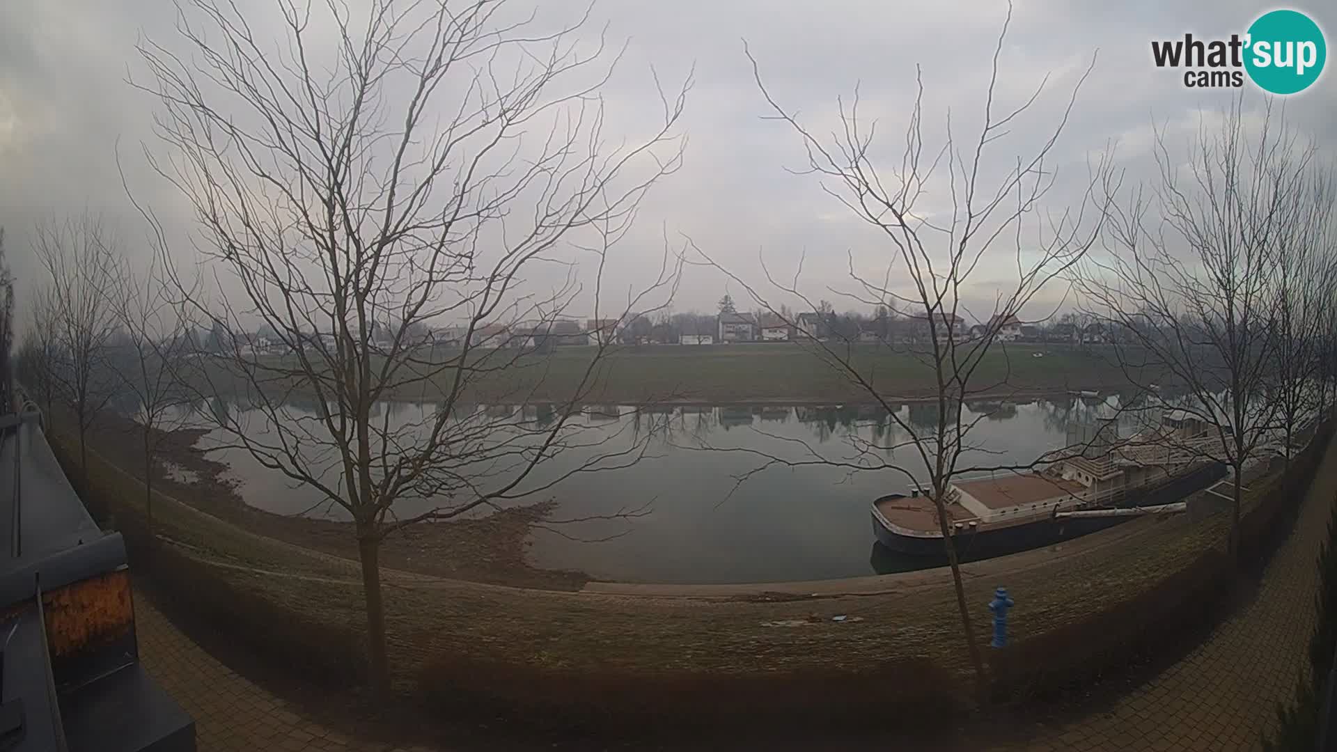 Sisak live webcam Kolpa river view – Croatia