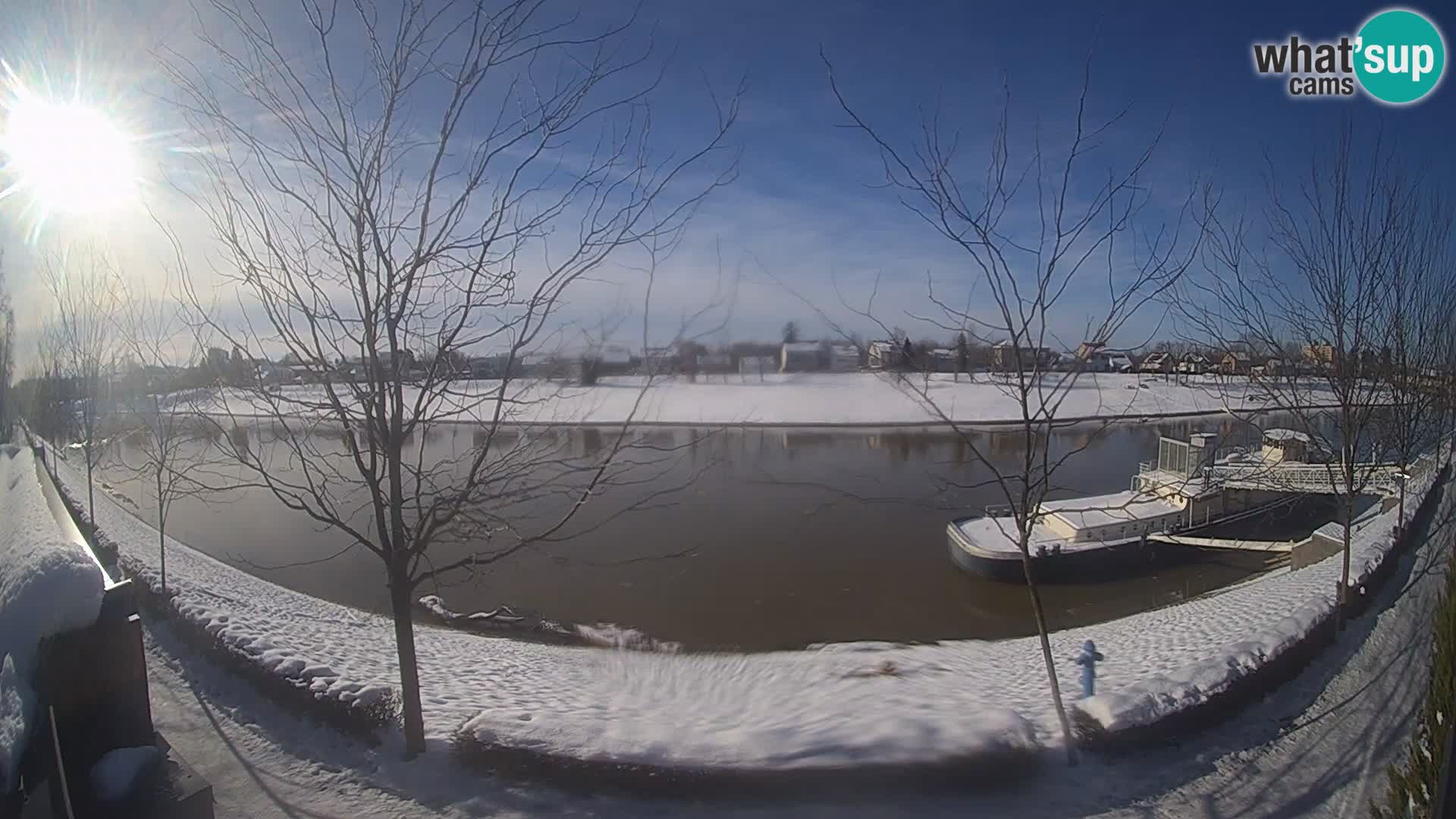 Sisak live webcam Kolpa river view – Croatia