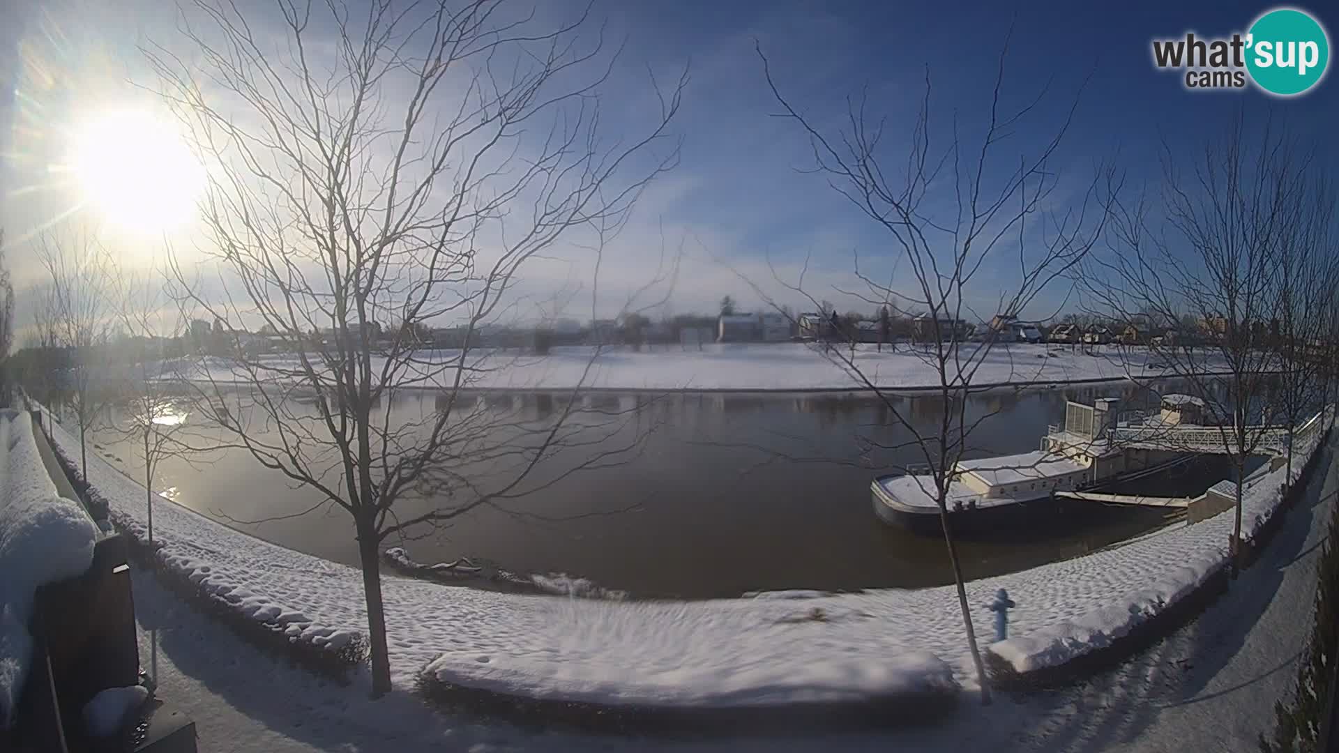 Sisak live webcam Kolpa river view – Croatia