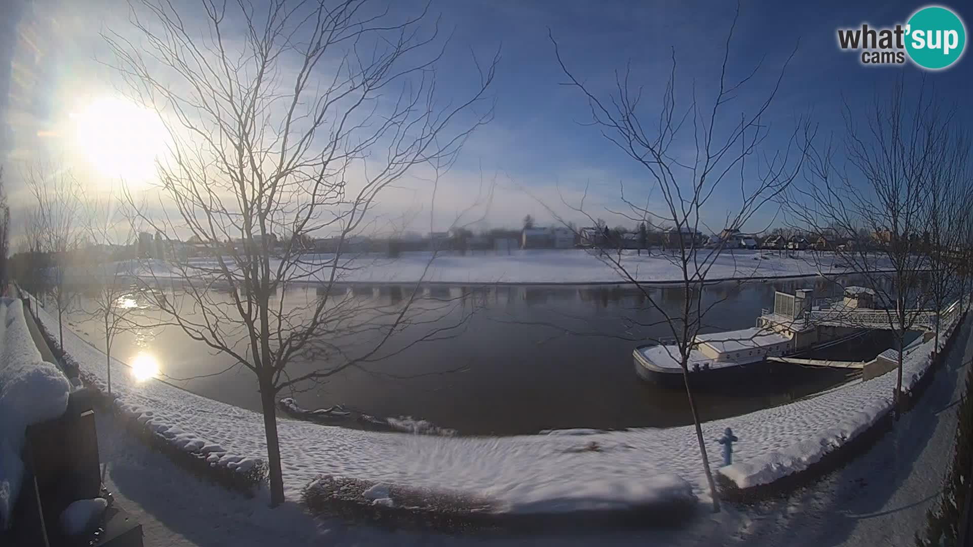 Sisak Live-Webcam Blick auf den Fluss Kolpa – Kroatien