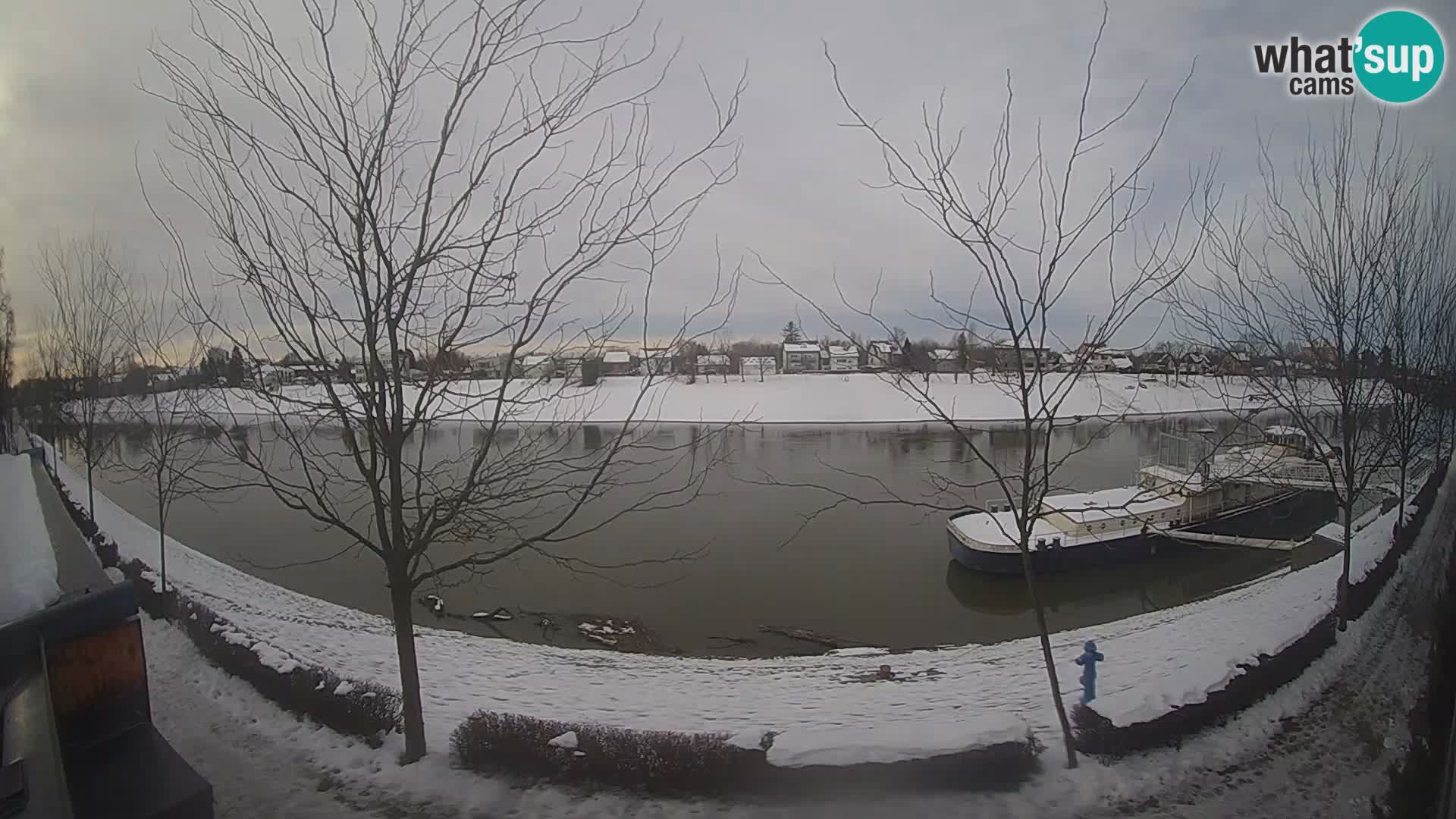 Sisak webcam en direct – vue sur la rivière Kolpa – Croatie