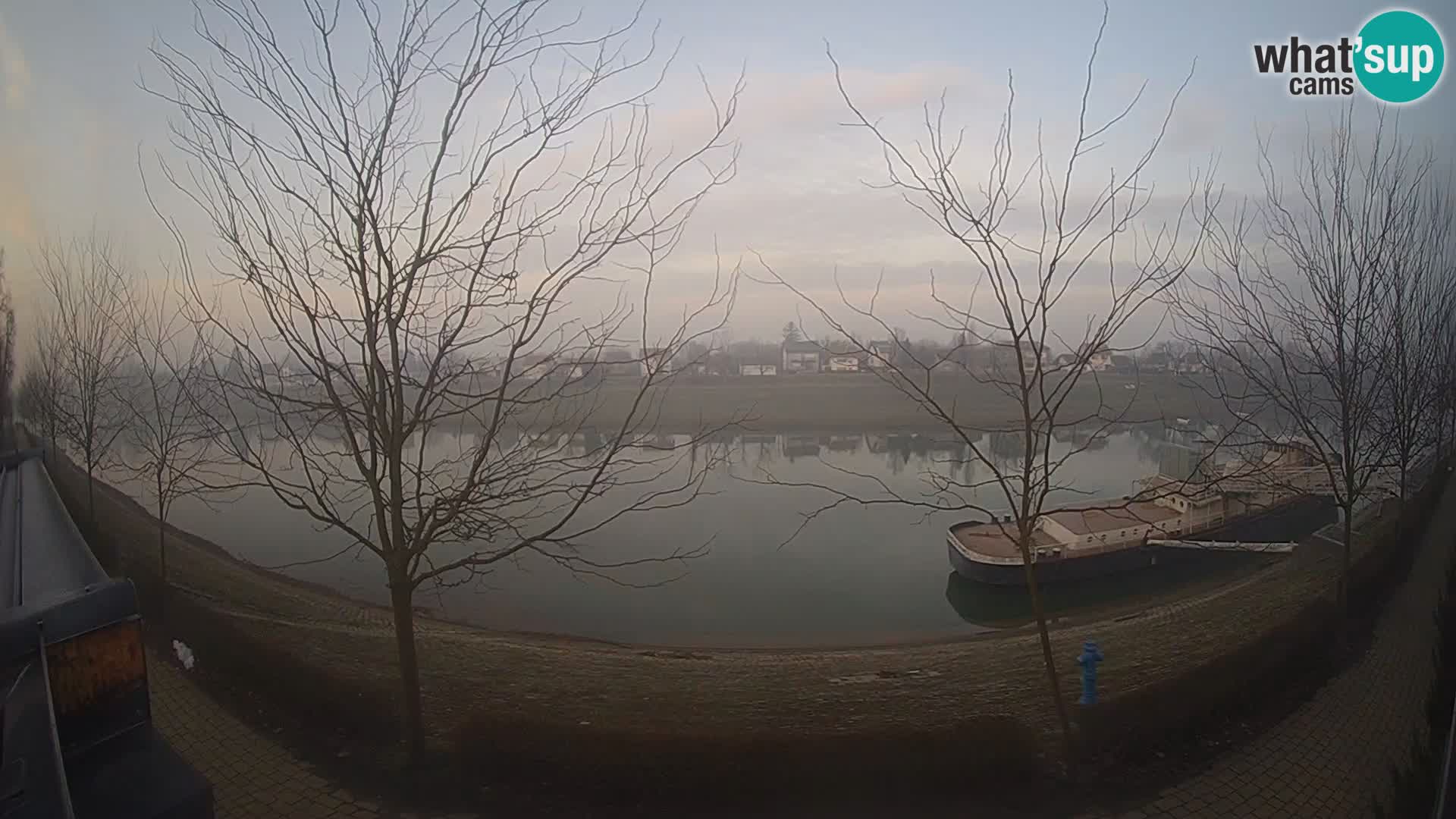 Sisak webcam en direct – vue sur la rivière Kolpa – Croatie