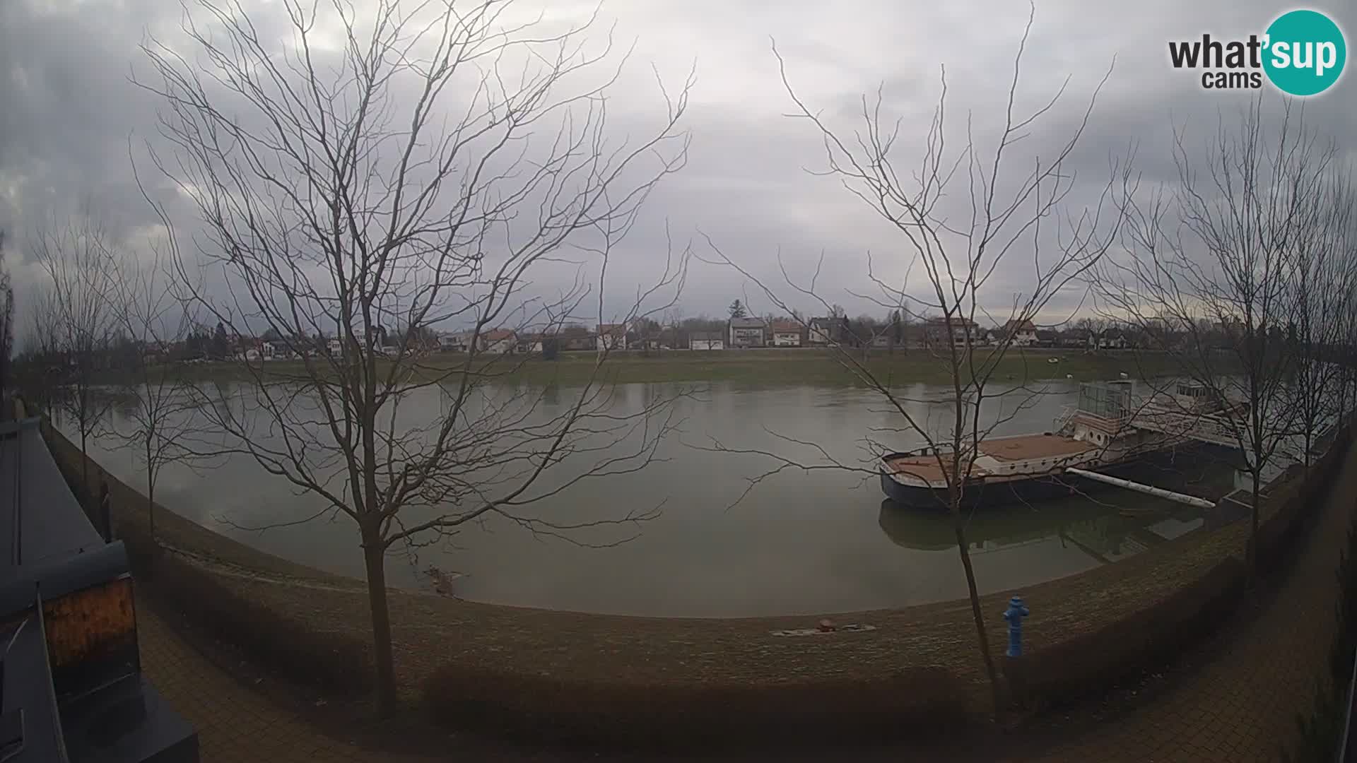 Sisak Live-Webcam Blick auf den Fluss Kolpa – Kroatien