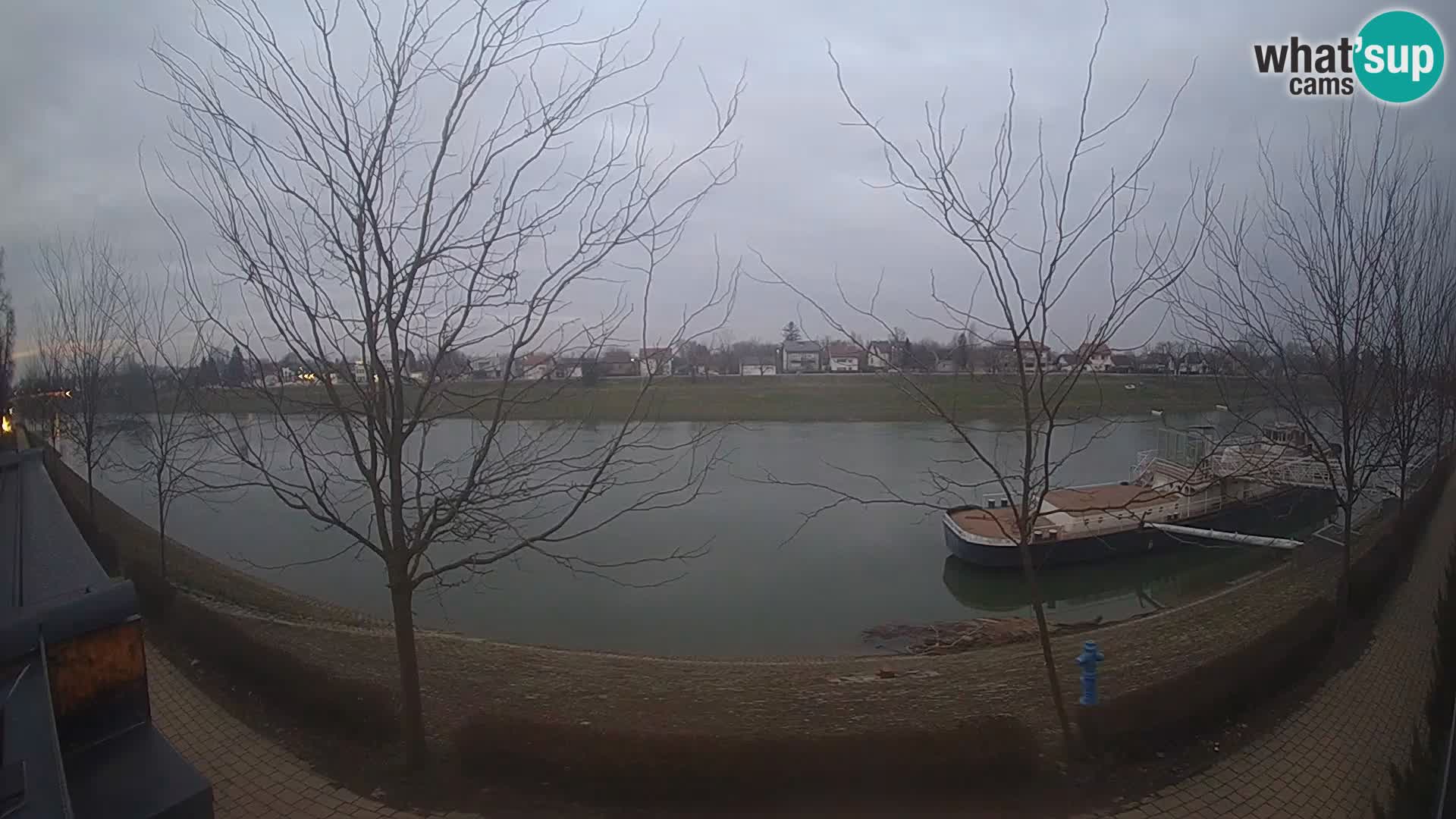 Sisak live webcam – vista sul fiume Kolpa – Croazia