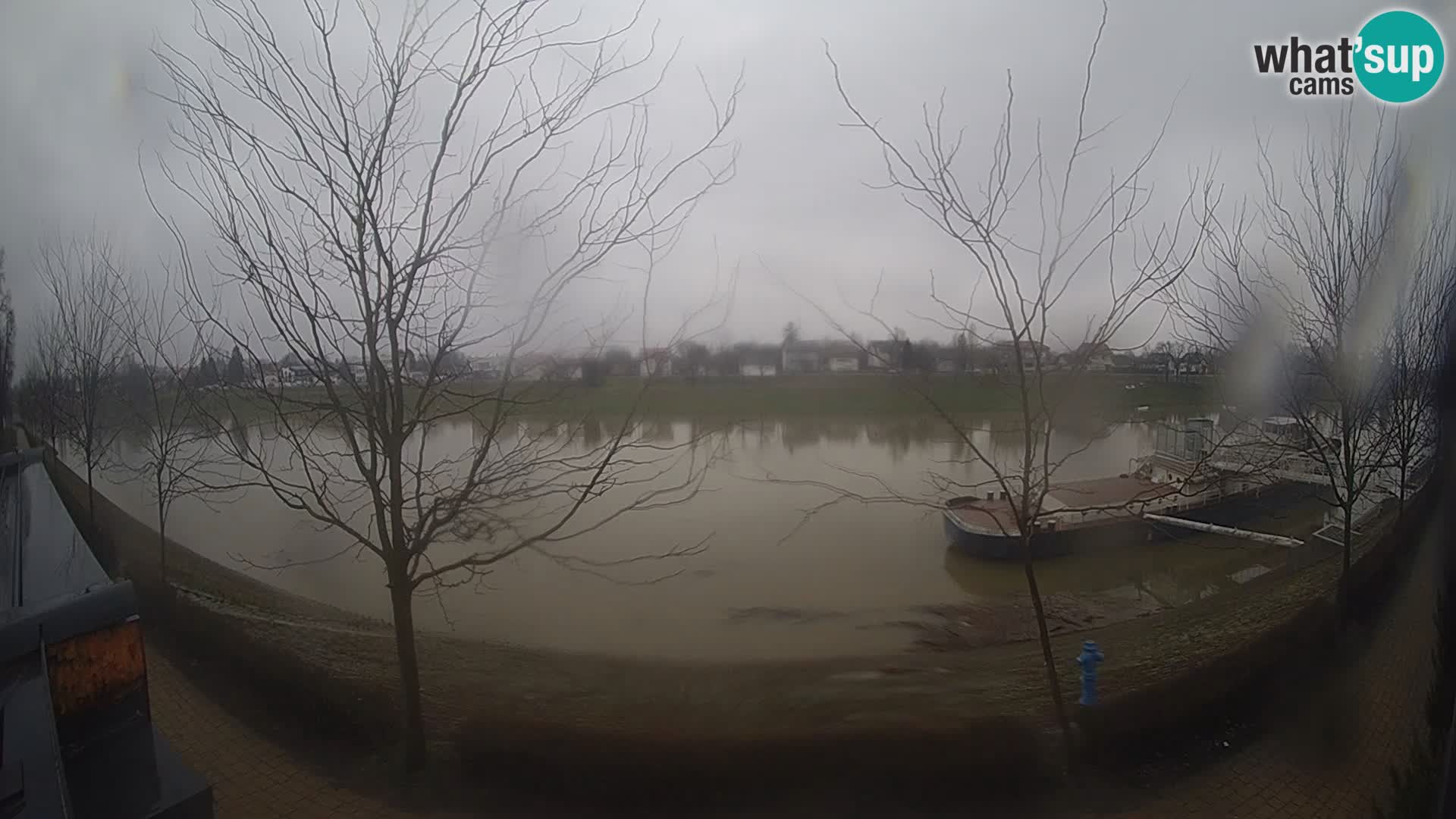 Sisak live webcam – vista sul fiume Kolpa – Croazia