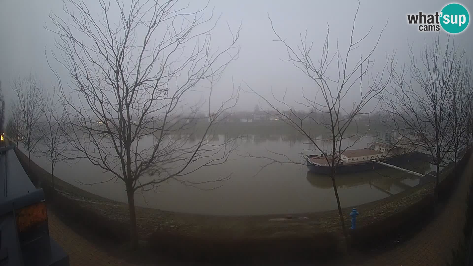 Sisak webcam en direct – vue sur la rivière Kolpa – Croatie