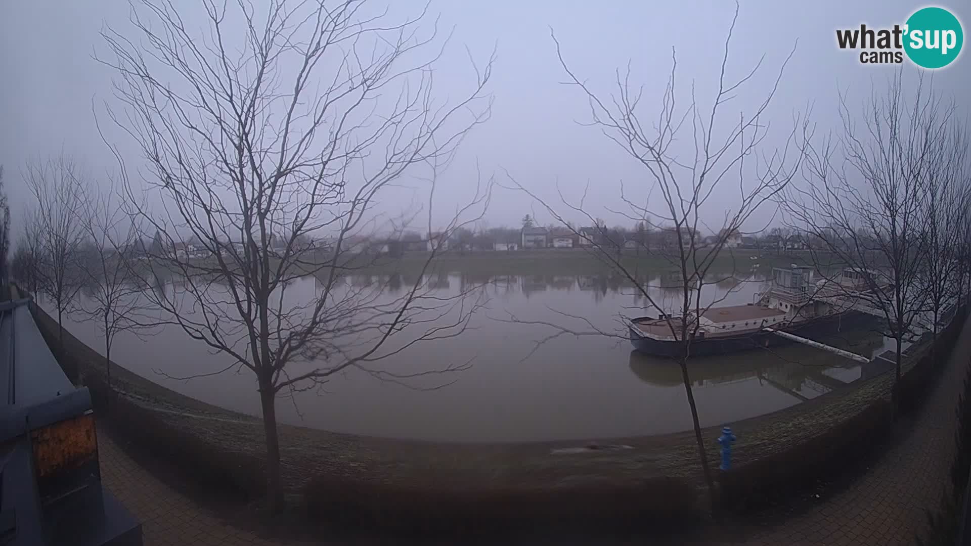 Sisak live webcam – vista sul fiume Kolpa – Croazia
