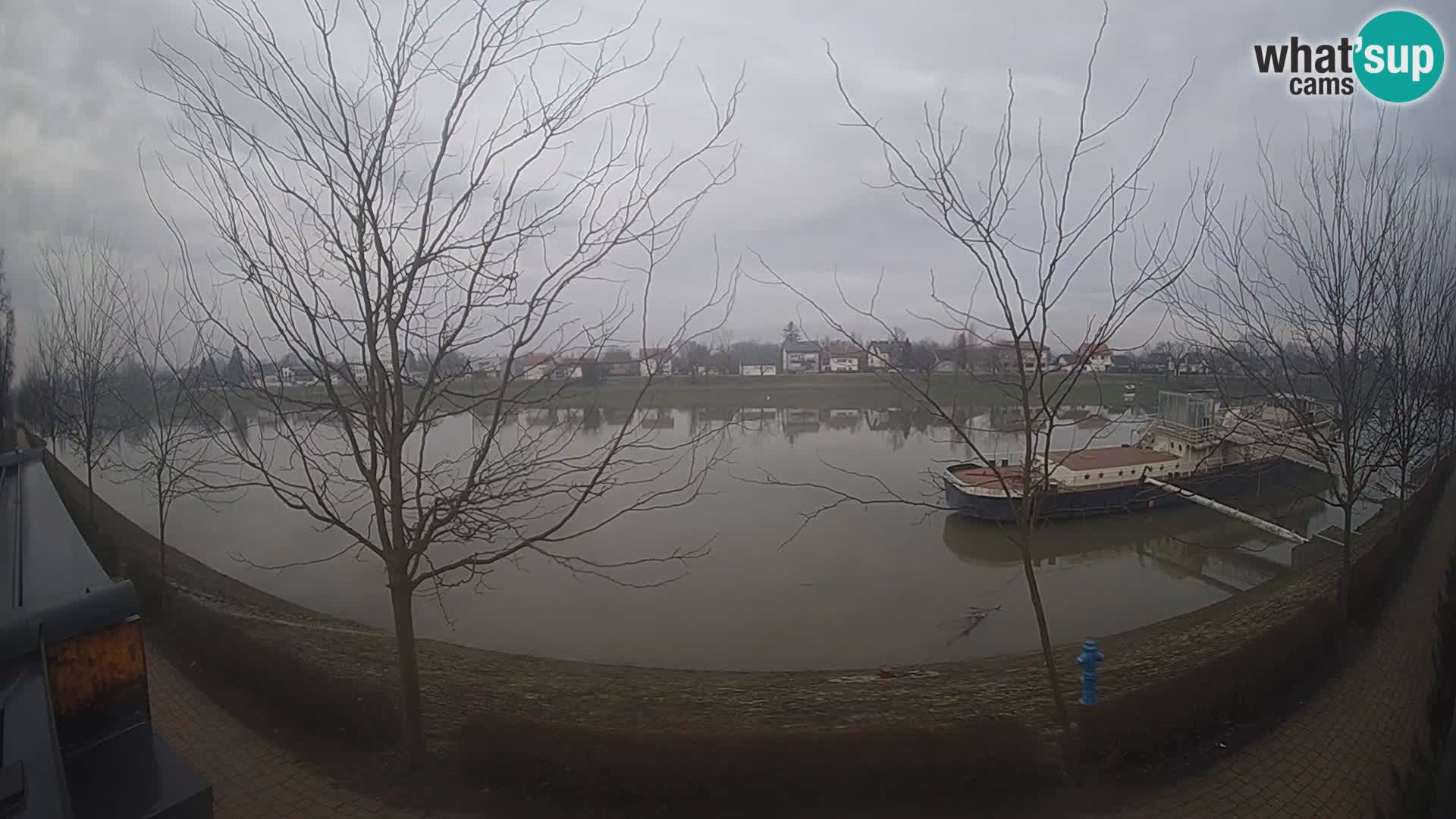 Sisak Live-Webcam Blick auf den Fluss Kolpa – Kroatien