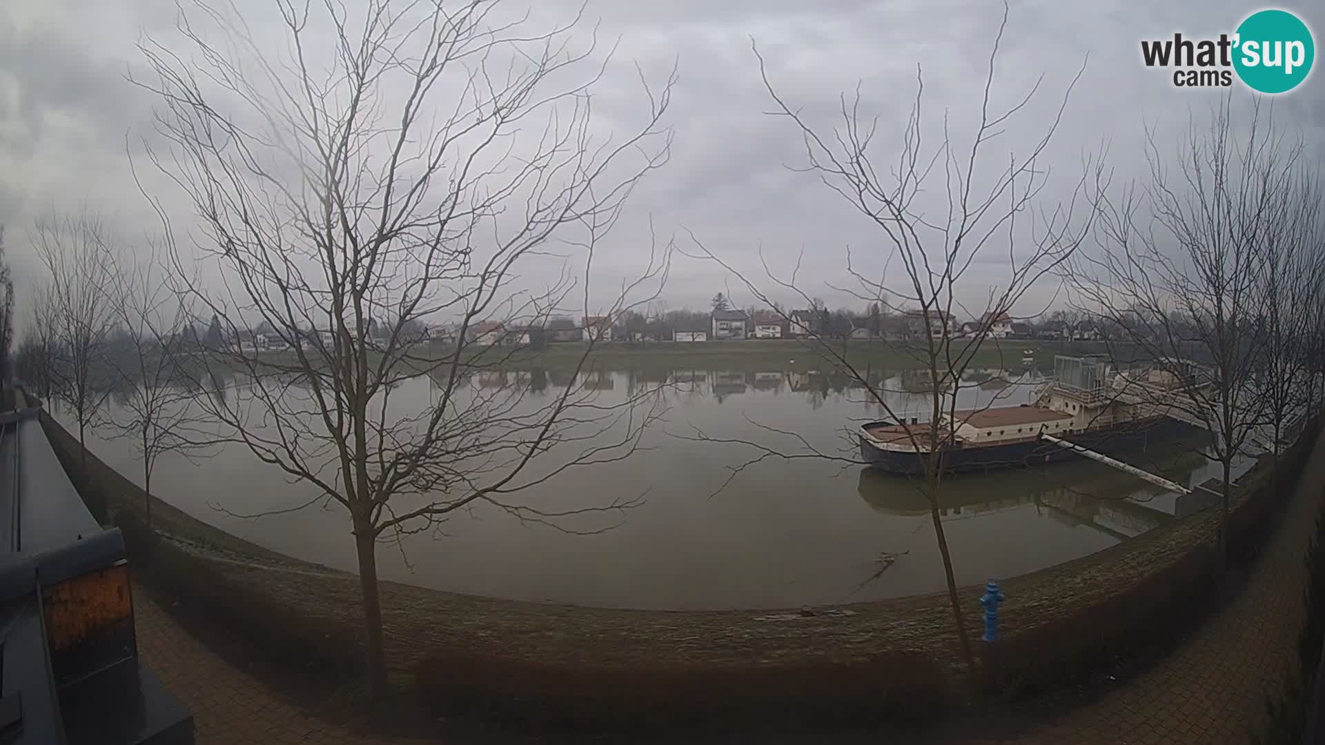 Sisak live webcam – vista sul fiume Kolpa – Croazia