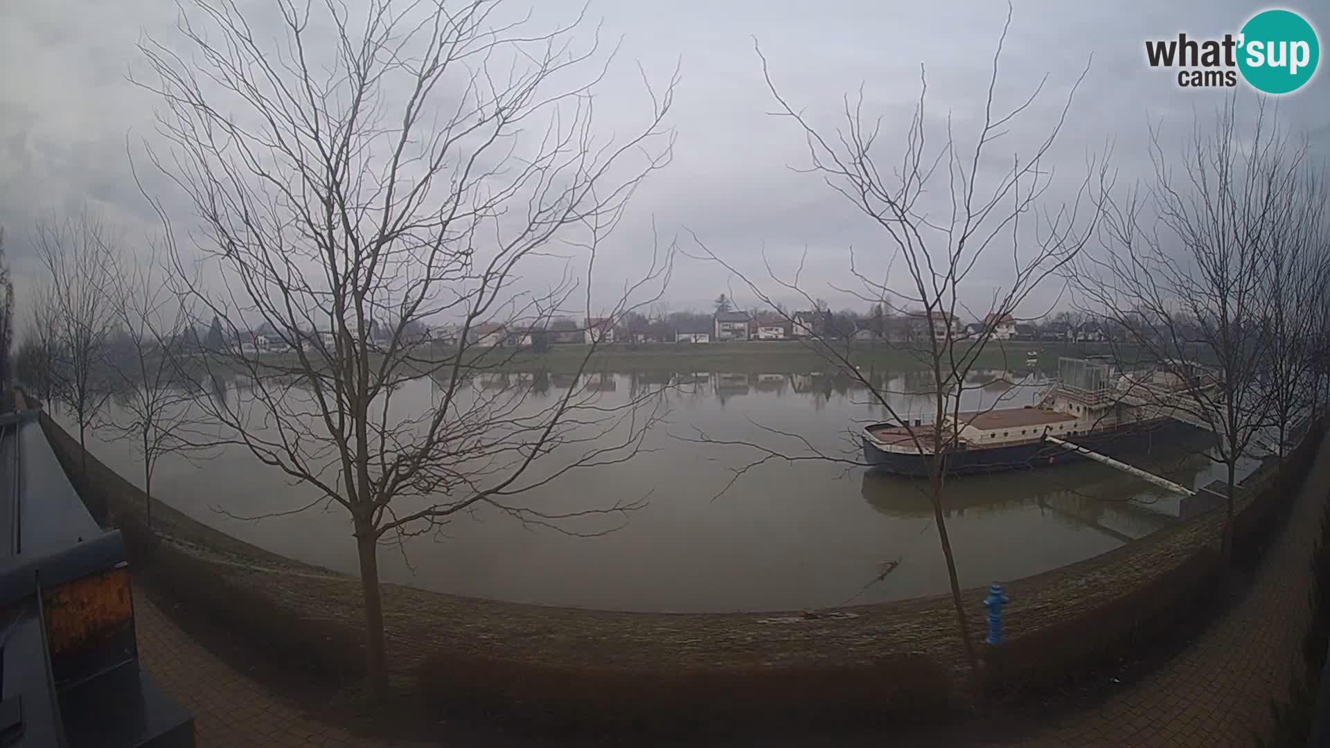Sisak live webcam Kolpa river view – Croatia