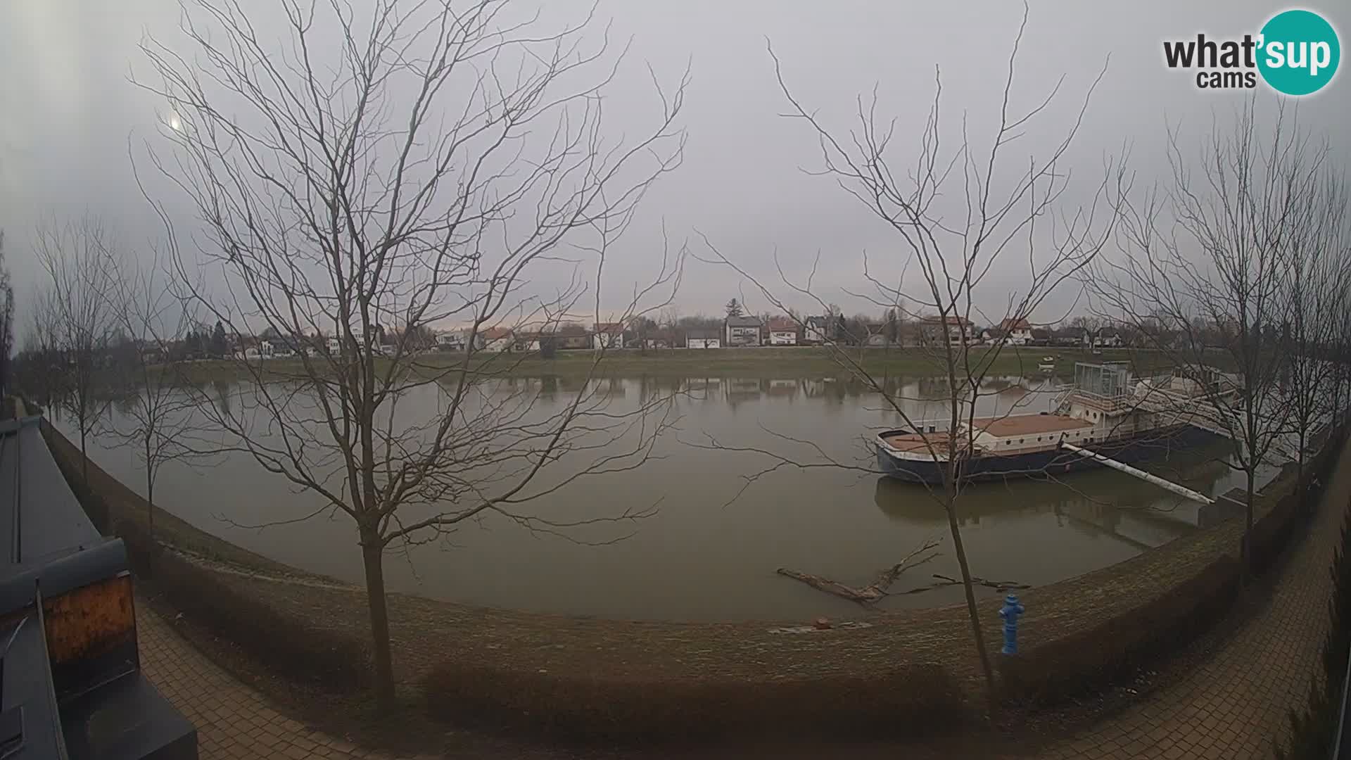 Sisak webcam en direct – vue sur la rivière Kolpa – Croatie